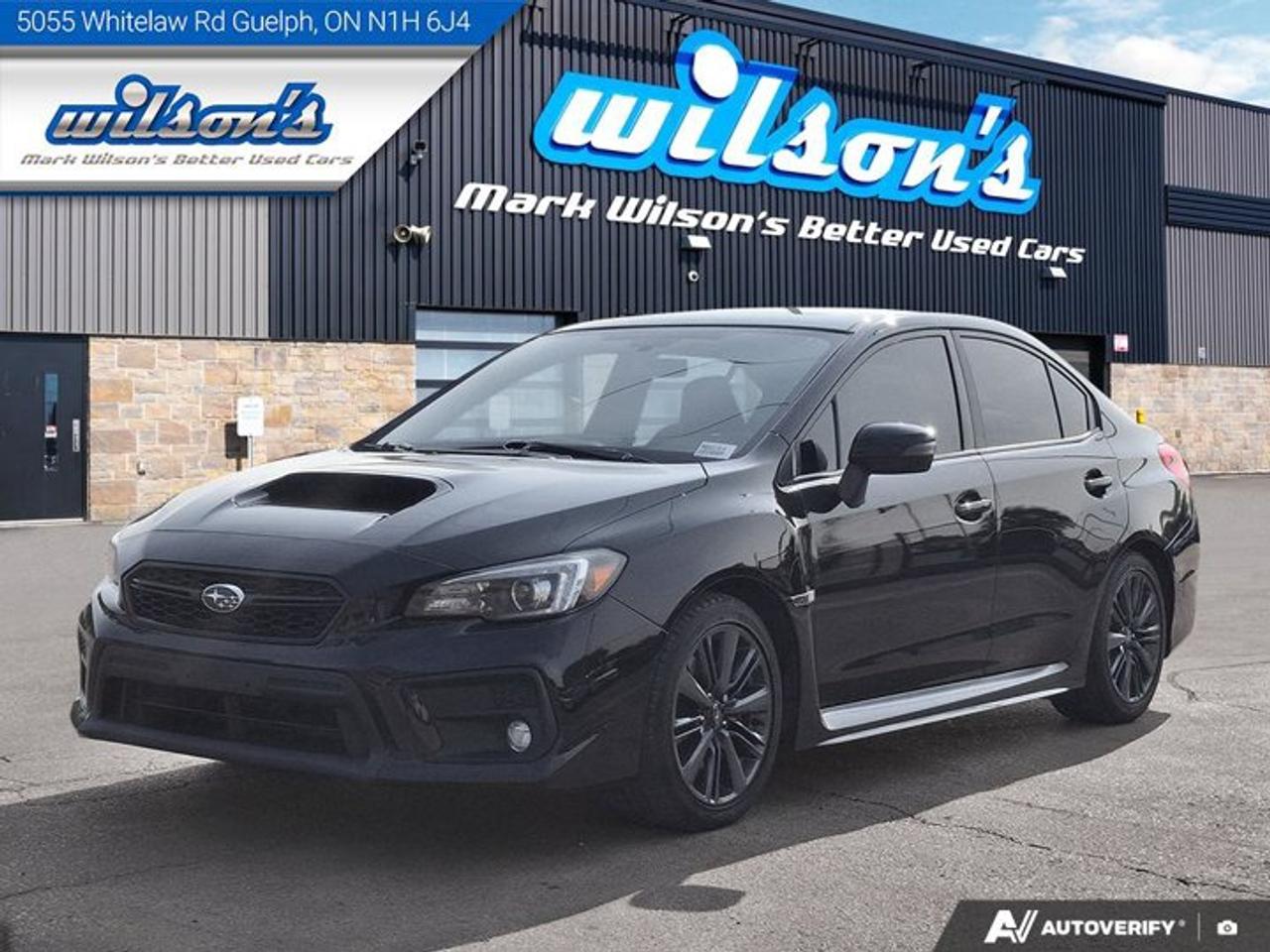 Look at this certified 2021 Subaru WRX Sport AWD | Eyesight | Sunroof | Heated Seats | Adaptive Cruise | CarPlay | Rear Cam | and More !. Its Automatic transmission and 2.0 L engine will keep you going. This Subaru WRX has the following options: Sunroof, Reverse Camera, Apple Car Play, Air Conditioning, Adaptive Cruise, Heated Seats, Tilt Steering Wheel, Steering Radio Controls, Power Windows, and Power Locks. Test drive this vehicle at Mark Wilsons Better Used Cars, 5055 Whitelaw Road, Guelph, ON N1H 6J4.MASSIVE SELECTION: 500+ vehicles in ONE LOCATION, all Live Market Priced for the best value!STRAIGHTFORWARD & TRANSPARENT PRICING: Our Advertised Price INCLUDES:Safety Certification! (No separate certification fee upcharge).FREE Carfax History Report!NO upcharge for paying cash!CONFIDENCE & PEACE OF MIND: 30-Day/3,000 km Warranty INCLUDED! Plus a 5-Day Exchange Privilege!*EASY FINANCING: Better-than-bank rates, $0 Down, and 3 Months No Payments available OAC. BAD CREDIT APPROVED HERE!WE BUY CARS: Get Top Dollar for your trade, or sell us your vehicle for CASH even if you dont buy ours!www.shopwilsons.comAn Honest, Transparent Buying Experience. Trusted in business since 1961!(Cash Prices Exclude HST and Licensing Fees only.)