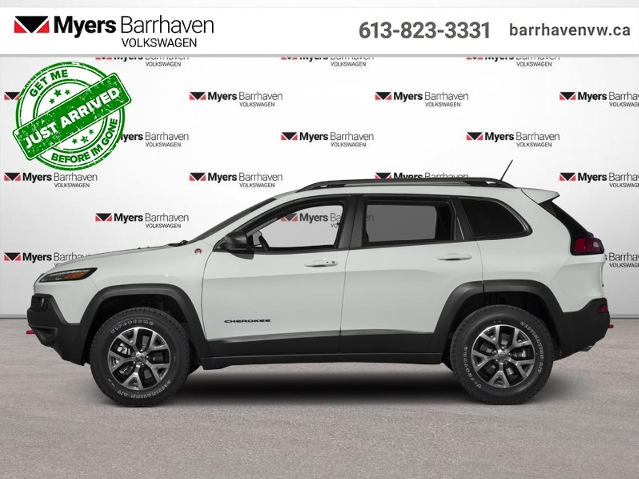 <b>Bluetooth, Rear View Camera, Air Conditioning, Aluminum Wheels</b><br> <br> As the Car Connection says of the Jeep Cherokee, its a thoroughly modern family crossover, recast from its hardcore sport-utility roots into something much broader and more capable in all sorts of conditions. This 2015 Jeep Cherokee is fresh on our lot in Nepean.<br> <br>When the freedom to explore arrives alongside exceptional value, the world opens up to offer endless opportunities. This is what you can expect with the Jeep Cherokee. With an exceptionally smooth ride and an award-winning interior, the Cherokee can take you anywhere in comfort and style. Experience adventure and discover new territories with the unique and authentically crafted Jeep Cherokee, a major player in Canadas best-selling SUV brand.<br> <br>This SUV has 200,350 km. Its White in colour. It has an Automatic transmission and is powered by a smooth engine.<br> To view the original window sticker for this vehicle view this <a href=http://www.chrysler.com/hostd/windowsticker/getWindowStickerPdf.do?vin=1C4PJMBS8FW638696 target=_blank>http://www.chrysler.com/hostd/windowsticker/getWindowStickerPdf.do?vin=1C4PJMBS8FW638696</a>. <br/><br> <br>To apply right now for financing use this link: <a href=https://www.barrhavenvw.ca/financing-request/ target=_blank>https://www.barrhavenvw.ca/financing-request/</a><br> <br/><br>We are your premier Volkswagen dealership in the region. If youre looking for a new Volkswagen or a car, check out Barrhaven Volkswagens new, pre-owned, and certified pre-owned Volkswagen inventories. We have the complete lineup of new Volkswagen vehicles in stock like the GTI, Golf R, Jetta, Tiguan, Atlas Cross Sport, Volkswagen ID.4 electric vehicle, and Atlas. If you cant find the Volkswagen model youre looking for in the colour that you want, feel free to contact us and well be happy to find it for you. If youre in the market for pre-owned cars, make sure you check out our inventory. If you see a car that you like, contact 844-914-4805 to schedule a test drive.<br> Come by and check out our fleet of 50+ used cars and trucks and 110+ new cars and trucks for sale in Nepean.  o~o