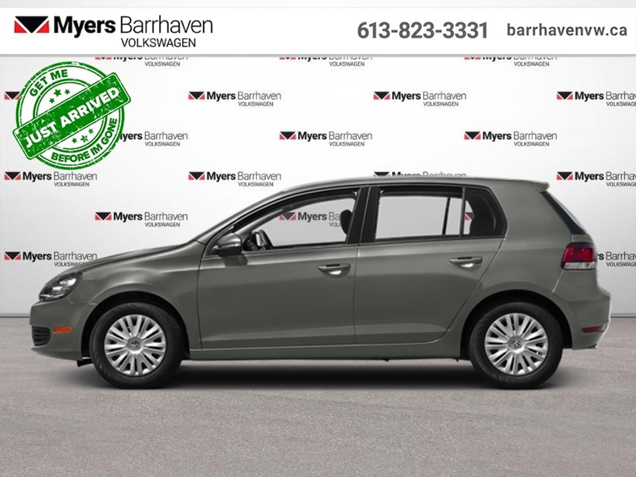 This VW Golf ranks very high among compacts thanks to its very good safety scores. This 2013 Volkswagen Golf is fresh on our lot in Nepean.<br> <br>The 2013 Volkswagen Golf offers unique blend of refinement, performance and plentiful features. Out on the open road, the 2013 Volkswagen Golf further proves its worth with confident handling and a comfortable, secure ride.<br> <br>This sedan has 208,040 km. Its United Grey Metallic in colour. It has an Automatic transmission and is powered by a smooth engine.<br> <br>To apply right now for financing use this link: <a href=https://www.barrhavenvw.ca/financing-request/ target=_blank>https://www.barrhavenvw.ca/financing-request/</a><br> <br/><br>We are your premier Volkswagen dealership in the region. If youre looking for a new Volkswagen or a car, check out Barrhaven Volkswagens new, pre-owned, and certified pre-owned Volkswagen inventories. We have the complete lineup of new Volkswagen vehicles in stock like the GTI, Golf R, Jetta, Tiguan, Atlas Cross Sport, Volkswagen ID.4 electric vehicle, and Atlas. If you cant find the Volkswagen model youre looking for in the colour that you want, feel free to contact us and well be happy to find it for you. If youre in the market for pre-owned cars, make sure you check out our inventory. If you see a car that you like, contact 844-914-4805 to schedule a test drive.<br> Come by and check out our fleet of 50+ used cars and trucks and 110+ new cars and trucks for sale in Nepean.  o~o