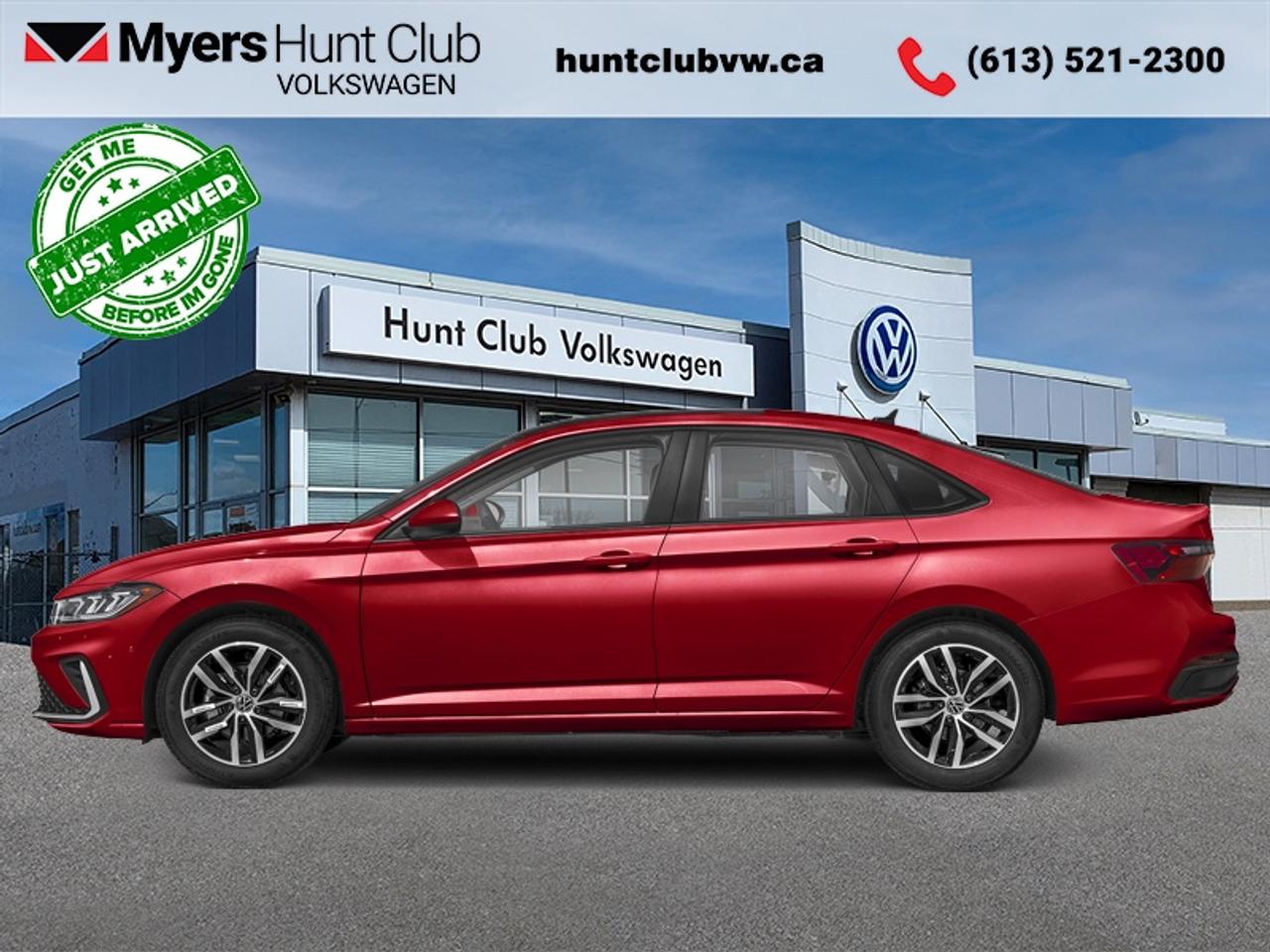 <b>Wireless Charing,  Adaptive Cruise Control,  Remote Start,  Lane Keep Assist,  SiriusXM!</b><br> <br> The 2026 Volkswagen Jetta blends iconic sedan styling, modern usability and refined practicality into one standout package.<br> <br>From the outside, the Jetta showcases elegant proportions, clean styling details and a poised stance that convey sophistication in a compact form. Inside, the cabin features quality materials, intuitive connectivity and seating designed for both comfort and engagement. With its refined character, thoughtful features and Volkswagens commitment to engineering excellence, the Jetta delivers a sedan experience thats well suited for everyday life.<br> <br>This Kings Red Metallic sedan has an Automatic transmission and is powered by a 158HP 1.5L 4 Cylinder Engine. <br> <br> Our Jettas trim level is Comfortline. Standard features include wireless charging for mobile devices, adaptive cruise control and remote engine start, along with heated front seats with a heated steering wheel, mobile hotspot internet access, and an 8-inch infotainment screen with SiriusXM, Apple CarPlay and Android Auto. Safety features include lane keeping assist with lane departure warning, blind spot monitoring, front and rear collision mitigation and autonomous emergency braking. This vehicle has been upgraded with the following features: Wireless Charing, Adaptive Cruise Control, Remote Start, Lane Keep Assist, SiriusXM, Heated Seats, Heated Steering Wheel.<br><br> <br>To apply right now for financing use this link: <a href=https://www.huntclubvw.ca/financing-request/ target=_blank>https://www.huntclubvw.ca/financing-request/</a><br> <br/>Incentives expire 2026-08-31. See dealer for details. <br><br>At Myers Hunt Club Volkswagen, our focus is customers like you. Our dedicated service, parts, and sales team are here to make your automotive experience a special one. We are very proud of our achievements and awards over the last 25 years and are committed to providing the same great service to our present and future customers. If youre looking for a vehicle, Myers Hunt Club Volkswagen is your destination for new, used, and certified pre-owned Volkswagen vehicles as well as other makes and models. Whatever your needs, we can help you here at Myers Hunt Club Volkswagen. </br><br> Come by and check out our fleet of 50+ used cars and trucks and 130+ new cars and trucks for sale in Gloucester.  o~o