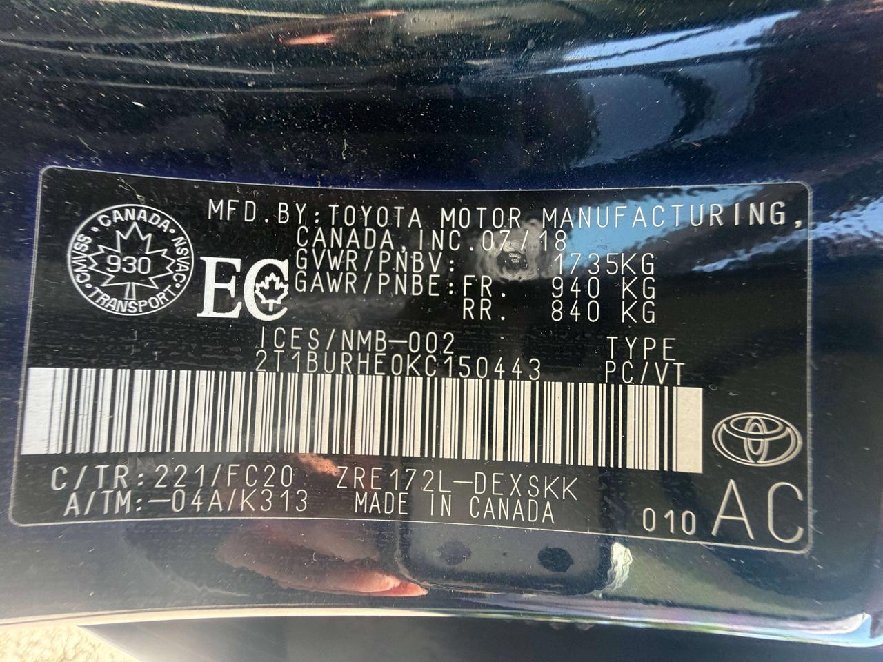 2019 Toyota Corolla SE / 72206 KMS !!!! SUNROOF/ NAVIGATION /B CAMERA Photo