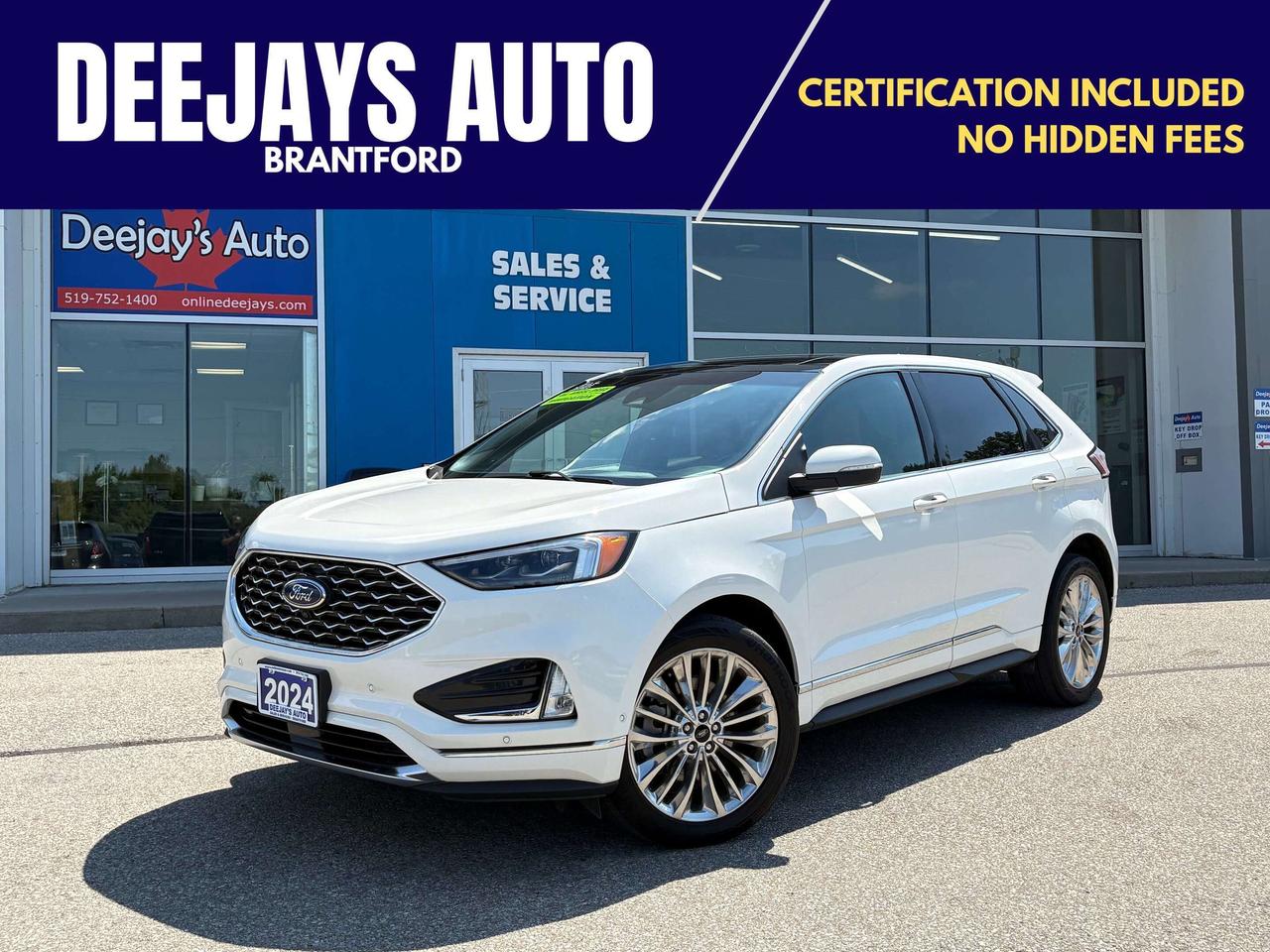 2024 Ford Edge Titanium AWD   Brown Leather   Clean Carfax Photo0