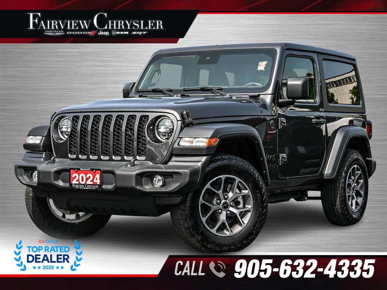2024 Jeep Wrangler Sport S 2 Door 4x4 HARD TOP   CARPLAY   LED LIGHTING   TRAILER TOW   REMOTE START   HEATED SEATS   17 WHEELS Photo0