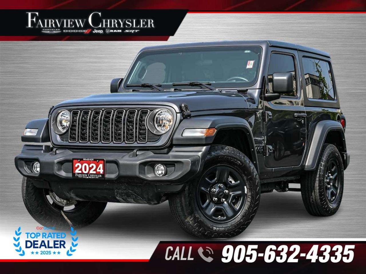 2024 Jeep Wrangler Sport 2 Door 4x4 BLACK HARD TOP   CARPLAY   12.3 SCREEN   CLIMATE CONTROL   BACK UP CAMERA Photo