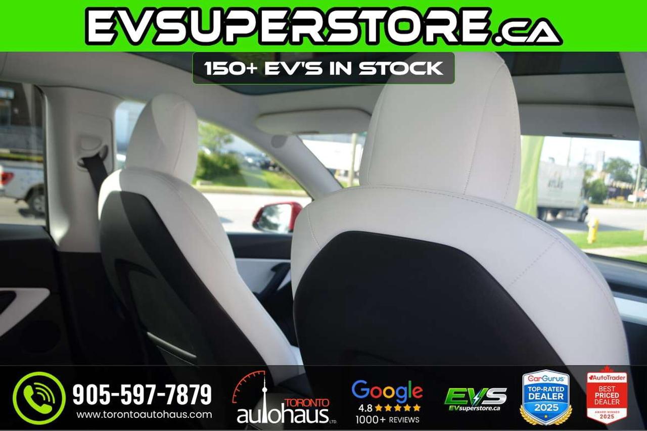 2022 Tesla Model Y LR AWD I WHITE INTERION AT EVSUPERSTORE.CA Photo