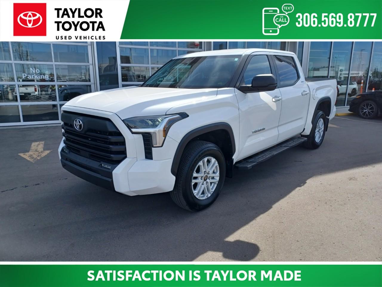 4WD, Black Cloth, 18''' Alloy Wheels, Active Front Spoiler, Active Grille Shutters, Drive Mode Select w/Sport, Eco & Normal Modes, Dual Zone Automatic Climate Control, Heated Front Bucket Seats, Heated Leather Wrapped Steering Wheel, Hill-Start Assist Control (HAC), Leather Wrapped Shift Knob, LED Fog Lamps, Trailer Brake Controller, Tundra SR5 Package.<br /><br /><br />3.5L V6 10-Speed Automatic 4WD Odometer is 22363 kilometers below market average!