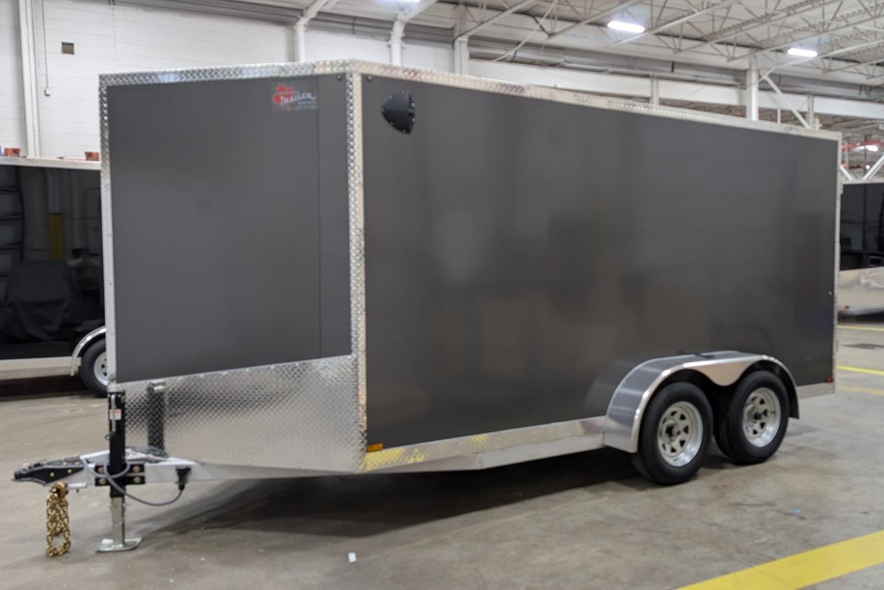 2026 Canadian Trailer Company 7x14 V Nose Cargo Trailer Aluminum Tandem Axle Photo2