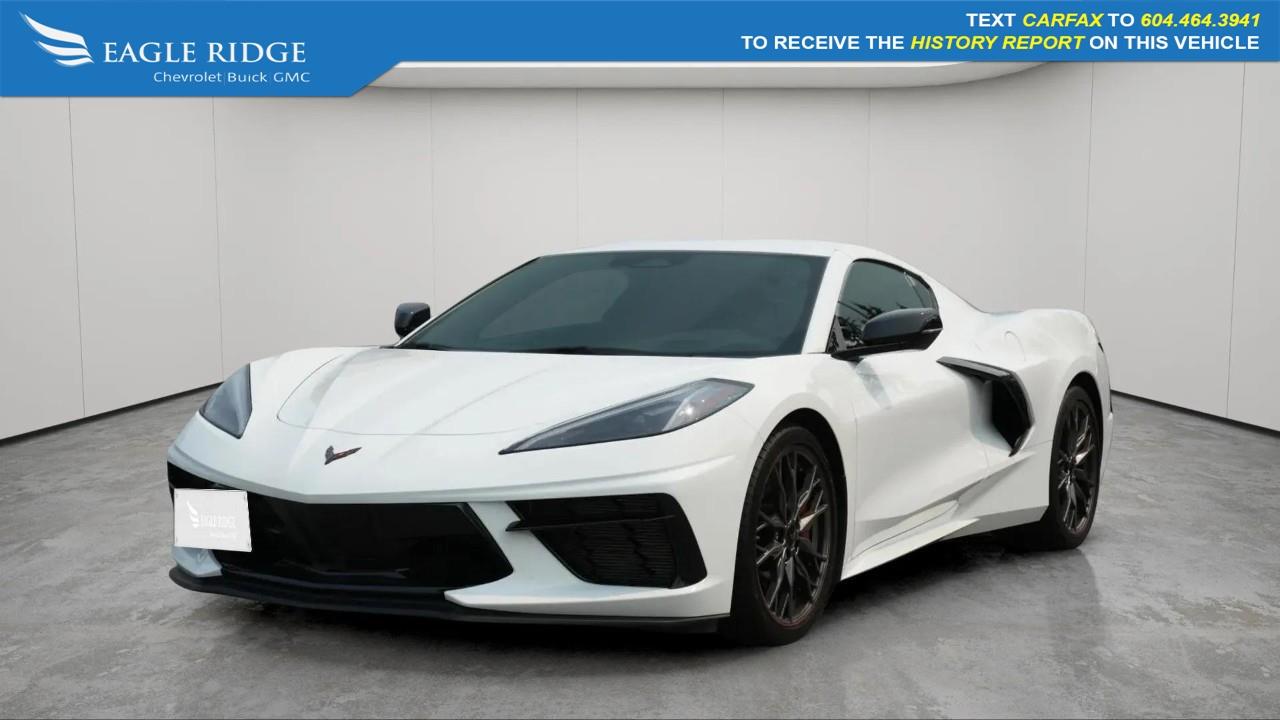 <p>6.2L LT2 V8 engine, 8-speed dual-clutch transmission, mid-engine layout, LED exterior lighting, quad exhaust tips, alloy wheels, heated power mirrors, power-retractable hardtop, Mulan leather GT1 seats, leather performance steering wheel, dual-zone climate control, keyless access, remote start, 12" driver display, 8" touchscreen, wireless Android Auto/Apple CarPlay, WiFi compatibility, Bluetooth, Bose audio system, front and rear trunks, digital rearview mirror, HD rearview camera, automatic emergency braking, lane-keep assist, forward collision warning, rear parking sensors.</p> <p>Eagle Ridge GM in Coquitlam is your Locally Owned & Operated Chevrolet, Buick, GMC Dealer, and a Certified Service and Parts Center equipped with an Auto Glass & Premium Detail. Established over 30 years ago, we are proud to be Serving Clients all over Tri Cities, Lower Mainland, Fraser Valley, and the rest of British Columbia. Find your next New or Used Vehicle at 2595 Barnet Hwy in Coquitlam. Price Subject to $595 Documentation Fee. Financing Available for all types of Credit.</p>