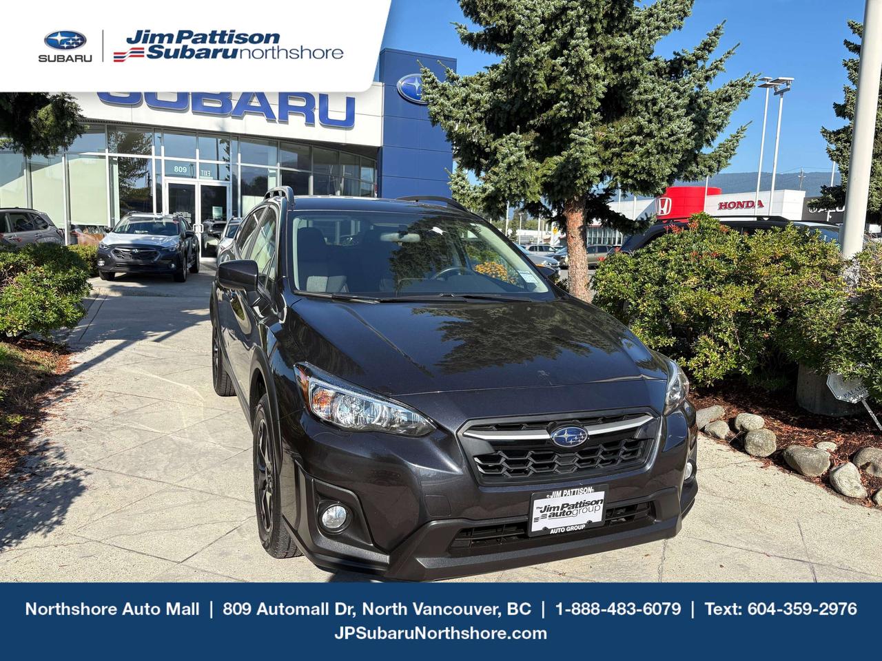 2019 Subaru Crosstrek Touring Well-maintained 2019 Subaru Crosstrek Touring, offering the perfect balance of comfort, capability, and fuel efficiency. Equipped with Subarus legendary Symmetrical All-Wheel Drive, its ready for all seasons and road conditions. The Touring trim includes heated front seats, a touchscreen infotainment system with Apple CarPlay and Android Auto, Bluetooth connectivity, a rearview camera, alloy wheels, automatic climate control, and plenty of cargo space for everyday driving or weekend adventures. Powered by a reliable 2.0L BOXER engine paired with a smooth CVT transmission, this Crosstrek delivers excellent fuel economy while maintaining the confidence and versatility Subaru is known for. Clean, dependable, and practical, this Crosstrek is an excellent choice for commuters, first-time buyers, or anyone looking for a capable compact SUV.Call 1-888-435-8560! Jim Pattison Subaru Northshore sells & services new & used Subaru vehicles throughout the Lower Mainland. Financing available OAC

Price includes documentation fee ($595) and VSA transaction levy ($10). Finance placement fee ($495) if applicable, GST and PST are additional. D#40224
