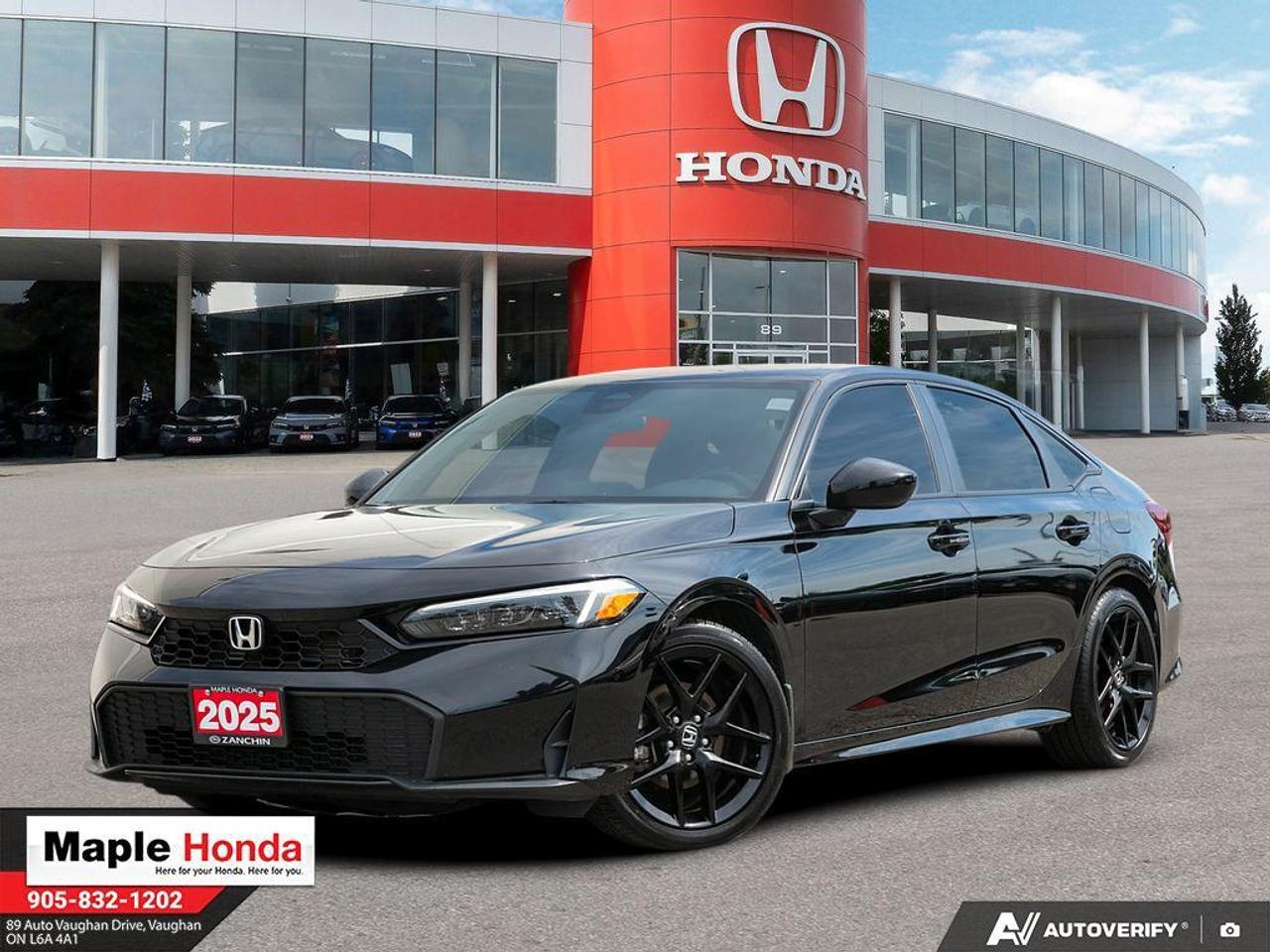 Recent Arrival!

2.0L 16V DOHC.
2025 Honda Civic Hybrid Sport Sunroof| Blind Spot Sensors| Good Condition|


Sport Sunroof| Blind Spot Sensors| Good Condition| FWD CVT 2.0L 16V DOHC

Certified.

Certification Program Details: * 7 year / 160,000 km Power Train Warranty whichever comes first. This is an additional 2 year/60,000 kms beyond the original factory Power Train warranty. Honda Certified Used Vehicles also have the option to upgrade to a Honda Plus Extended Warranty * Vehicle history report. Access to My Honda * Multipoint Inspection * 24 hours/day, 7 days/week * 7 day/1,000 km exchange privilege whichever comes first * Exclusive finance rates on Certified Pre-Owned Honda models AWD CVT

Why Buy from Maple Honda? REVIEWS: Why buy an used car from Maple Honda? Our reviews will answer the question for you. We have over 2,500 Google reviews and have an average score of 4.9 out of a possible 5. Who better to trust when buying an used car than the people who have already done so? DEPENDABLE DEALER: The Zanchin Group of companies has been providing new and used vehicles in Vaughan for over 40 years. Since 1973 our standards of excellent service and customer care has enabled us to grow to over 34 stores in the Great Toronto area and beyond. Still family owned and still providing exceptional customer care. WARRANTY / PROTECTION: Buying an used vehicle from Maple Honda is always a safe and sound investment. We know you want to be confident in your choice and we want you to be fully satisfied. That&rsquo;s why ALL our used vehicles come with our limited warranty peace of mind package included in the price. No questions, no discussion - 30 days safety related items only. From the day you pick up your new car you can rest assured that we have you covered. TRADE-INS: We want your trade! Looking for the best price for your car? Our trade-in process is simple, quick and easy. You get the best price for your car with a transparent, market-leading value within a few minutes whether you are buying a new one from us or not. Our Used Sales Department is ALWAYS in need of fresh vehicles. Selling your car? Contact us for a value that will make you happy and get paid the same day. Https:/www.maplehonda.com.

Easy to buy, easy for servicing. You can find us in the Maple Auto Mall on Jane Street north of Rutherford. We are close both Canada&rsquo;s Wonderland and Vaughan Mills shopping centre. Easy to call in while you are shopping or visiting Wonderland, Maple Honda provides used Honda cars and trucks to buyers all over the GTA including, Toronto, Scarborough, Vaughan, Markham, and Richmond Hill. Our low used car prices attract buyers from as far away as Oshawa, Pickering, Ajax, Whitby and even the Mississauga and Oakville areas of Ontario. We have provided amazing customer service to Honda vehicle owners for over 40 years. As part of the Zanchin Auto group we offer dependable service and excellent customer care. We are here for you and your Honda.