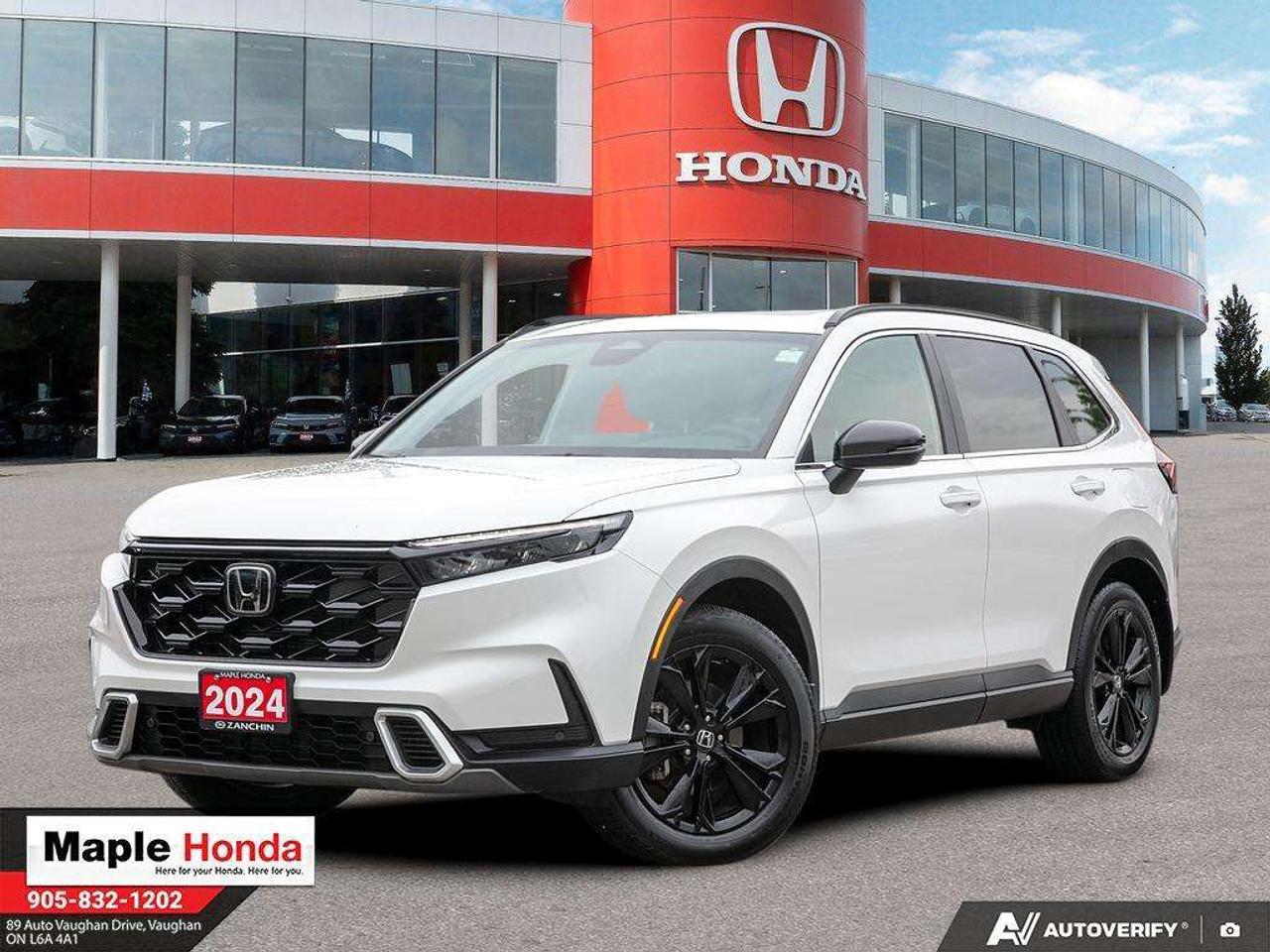 Recent Arrival!

2.0L 16V DOHC.
2024 Honda CR-V Hybrid Touring Leather Seats| Navigation| Heated Seats| Auto Star

Odometer is 26525 kilometers below market average!

Touring Leather Seats| Navigation| Heated Seats| Auto Star AWD CVT 2.0L 16V DOHC

Certified.

Certification Program Details: * 7 year / 160,000 km Power Train Warranty whichever comes first. This is an additional 2 year/60,000 kms beyond the original factory Power Train warranty. Honda Certified Used Vehicles also have the option to upgrade to a Honda Plus Extended Warranty * Vehicle history report. Access to My Honda * Multipoint Inspection * 24 hours/day, 7 days/week * 7 day/1,000 km exchange privilege whichever comes first * Exclusive finance rates on Certified Pre-Owned Honda models AWD CVT

Why Buy from Maple Honda? REVIEWS: Why buy an used car from Maple Honda? Our reviews will answer the question for you. We have over 2,500 Google reviews and have an average score of 4.9 out of a possible 5. Who better to trust when buying an used car than the people who have already done so? DEPENDABLE DEALER: The Zanchin Group of companies has been providing new and used vehicles in Vaughan for over 40 years. Since 1973 our standards of excellent service and customer care has enabled us to grow to over 34 stores in the Great Toronto area and beyond. Still family owned and still providing exceptional customer care. WARRANTY / PROTECTION: Buying an used vehicle from Maple Honda is always a safe and sound investment. We know you want to be confident in your choice and we want you to be fully satisfied. Thats why ALL our used vehicles come with our limited warranty peace of mind package included in the price. No questions, no discussion - 30 days safety related items only. From the day you pick up your new car you can rest assured that we have you covered. TRADE-INS: We want your trade! Looking for the best price for your car? Our trade-in process is simple, quick and easy. You get the best price for your car with a transparent, market-leading value within a few minutes whether you are buying a new one from us or not. Our Used Sales Department is ALWAYS in need of fresh vehicles. Selling your car? Contact us for a value that will make you happy and get paid the same day. Https:/www.maplehonda.com.

Easy to buy, easy for servicing. You can find us in the Maple Auto Mall on Jane Street north of Rutherford. We are close both Canadas Wonderland and Vaughan Mills shopping centre. Easy to call in while you are shopping or visiting Wonderland, Maple Honda provides used Honda cars and trucks to buyers all over the GTA including, Toronto, Scarborough, Vaughan, Markham, and Richmond Hill. Our low used car prices attract buyers from as far away as Oshawa, Pickering, Ajax, Whitby and even the Mississauga and Oakville areas of Ontario. We have provided amazing customer service to Honda vehicle owners for over 40 years. As part of the Zanchin Auto group we offer dependable service and excellent customer care. We are here for you and your Honda.
