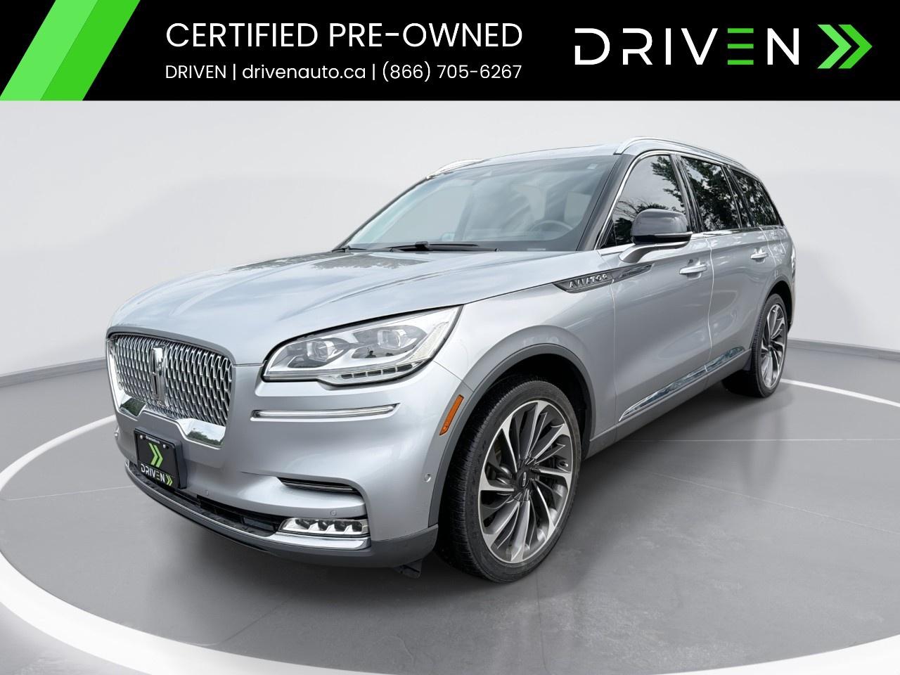<p><strong>SPECIAL FINANCE PRICE: $35,995</strong></p><p><strong>CASH PRICE: $37,995</strong></p><p><span style=color:rgb( 0 , 0 , 0 )>Command the road in this <strong>Aviator Reserve AWD</strong>, loaded with premium features including <strong>leather interior, heated & ventilated front seats, heated rear seats, heated steering wheel, panoramic Vista Roof, power liftgate, 360° camera, navigation, SYNC 3 with Apple CarPlay & Android Auto, premium Revel audio, wireless charging, keyless entry/start, tri-zone climate control, LED lighting</strong> and more!</span></p><p><span style=color:rgb( 0 , 0 , 0 )>Advanced safety features include <strong>Lincoln Co-Pilot360, Pre-Collision Assist with Automatic Emergency Braking, Blind Spot Detection, Lane-Keeping System, Rear Cross-Traffic Alert, Adaptive Cruise Control, Evasive Steering Assist, Auto High Beams</strong> and more.</span></p> <p><span style=color:black>This vehicle is in<strong>excellent showroom condition</strong>and backed by the<strong>DRIVEN Certified Advantage Program</strong>for complete peace of mind.</span></p><p><span style=color:black><strong>INSPECTION & CERTIFICATION</strong></span></p><p><span style=color:black>This vehicle has undergone a<strong>comprehensive 150-point inspection</strong>by licensed in-house mechanics, assessing its cosmetic, mechanical, and safety condition. It comes<strong>DRIVEN Certified</strong>, which includes our<strong>30-Day / 2,500KM Vehicle Assurance Program</strong>covering any mechanical issues within that period.</span></p><p><span style=color:black><strong>DRIVEN CERTIFIED ADVANTAGE PROGRAM  INCLUDED FOR ALL BUYERS</strong></span></p><p><span style=color:black> 30-Day / 2,500KM Vehicle Assurance Program  Ontario-wide delivery available  Free Carfax Vehicle History Report  Access to Industry-Leading Warranty & GAP Programs  WALKAWAY Protection Available  Fresh Oil Change & New Cabin Air Filter  Meticulously Reconditioned & Professionally Detailed Vehicles</span></p><p><span style=color:black><strong>FINANCING AVAILABLE</strong></span></p><p><span style=color:black>All credit types are welcome! Whether youre a<strong>first-time buyer</strong>,<strong>newcomer to Canada</strong>, or<strong>rebuilding credit</strong>, our<strong>Equifax Certified Finance Team</strong>works to secure your best approval.</span></p><p><span style=color:black>Special Financing Programs are available for an additional<strong>$999</strong>, covering the expert services we provide to secure the<strong>lowest rates, best approvals, and most flexible terms</strong>.</span></p><p><span style=color:black>The<strong>Special Finance Price</strong>reflects a dealer discount and is available only when financing is arranged through<strong>DRIVEN</strong>, on approved credit (O.A.C.). Customers paying cash or using outside financing will pay the full<strong>cash price</strong>listed above.</span></p><p><span style=color:black><strong>CONVENIENCE & EXPERIENCE</strong></span></p><p><span style=color:black> State-of-the-Art Facility in Newmarket, ON  Hundreds of 5-Star Google Reviews  Recognized for expertise and trust  Transparent, Pressure-Free Consultations  Top Dollar for Trades  Well buy your vehicle even if you dont buy ours</span></p><p><span style=color:black><strong>ABOUT DRIVEN</strong></span></p><p><span style=color:black><strong>DRIVEN</strong> Anything but your typical dealership. Your one-stop destination for<strong>buying, selling, and servicing vehicles</strong>, built on transparency, trust, and a people-first approach.</span></p><p><span style=color:black>Visit us today at<strong>220 Mulock Drive, Newmarket, ON L3Y 9B7</strong> Or explore our full inventory and get<strong>pre-approved in minutes</strong>with<strong>no credit impact</strong>at</span><a target=_blank rel=noopener noreferrer nofollow href=http://www.drivenauto.ca><span style=color:blue>www.drivenauto.ca</span></a></p><p><span style=color:black>In accordance with<strong>OMVIC regulations</strong>, the listed<strong>cash price</strong>is the total all-in price excluding taxes and licensing. The<strong>Special Financing Price</strong>reflects dealer incentives available only when financing is arranged through DRIVEN (O.A.C.).</span></p><p><span style=color:black>***Although every effort is made to ensure accuracy, we are not responsible for any errors or omissions. Prices and availability may change without notice. Please call or email us directly to confirm details.***</span></p>