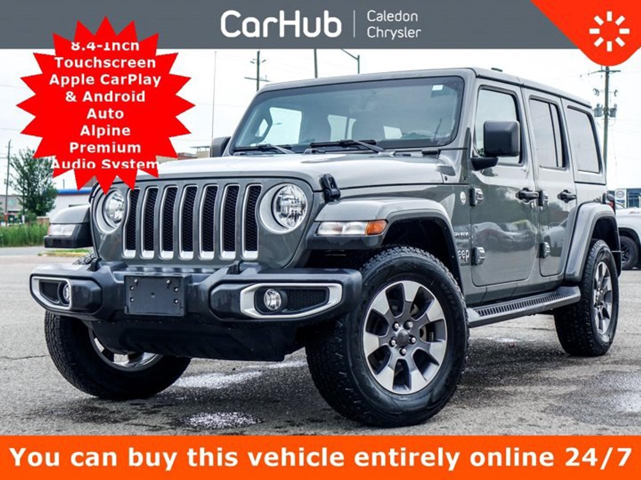 Used 2023 Jeep Wrangler Sahara 4 Door Body Color Freedom Top Navigation Remote Start Heated Front Seats for sale in Bolton, ON