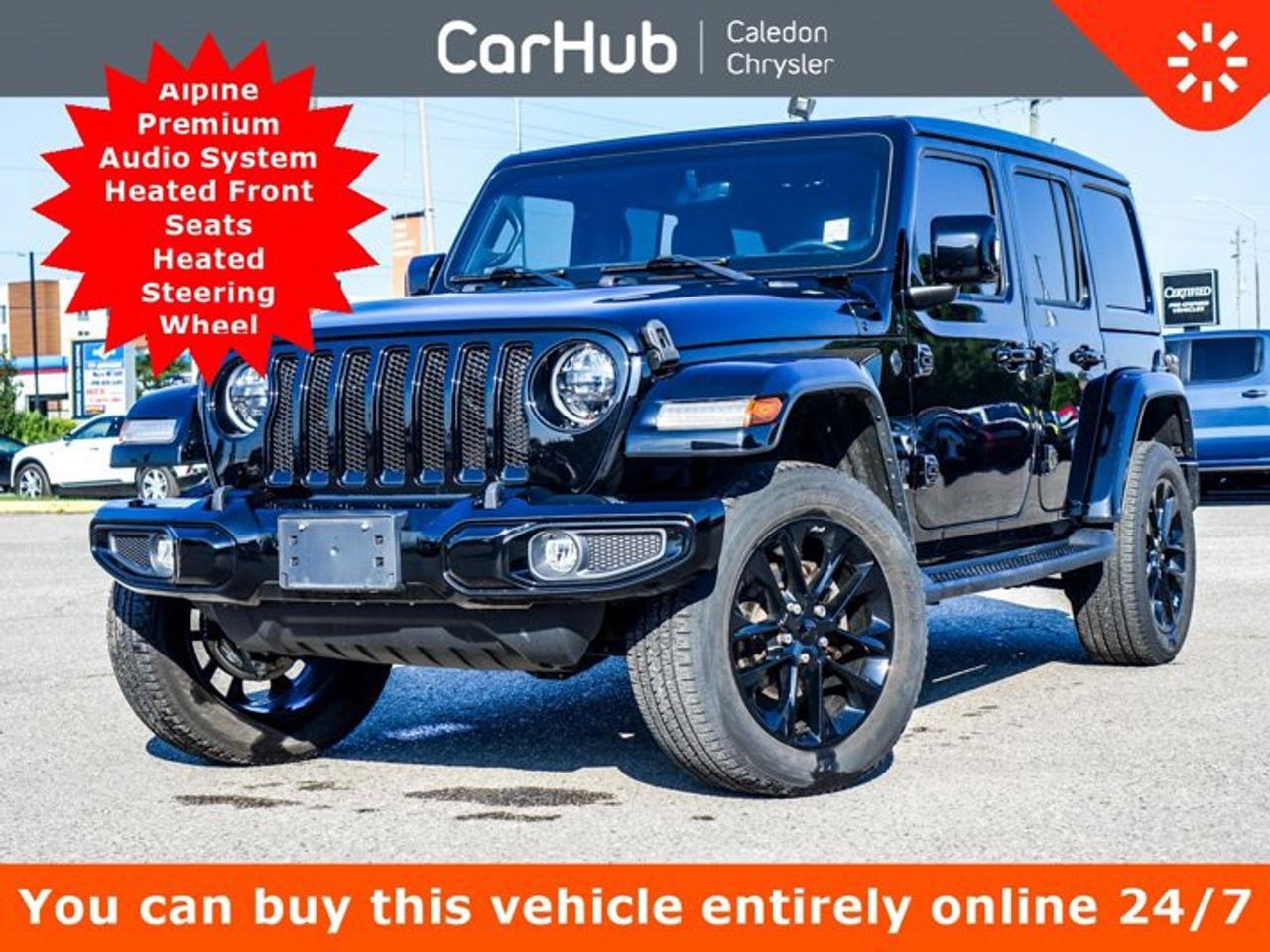 Used 2023 Jeep Wrangler High Altitude 4 Door Sky 1 Touch Power Top Leather Blind Spot Remote Start for sale in Bolton, ON