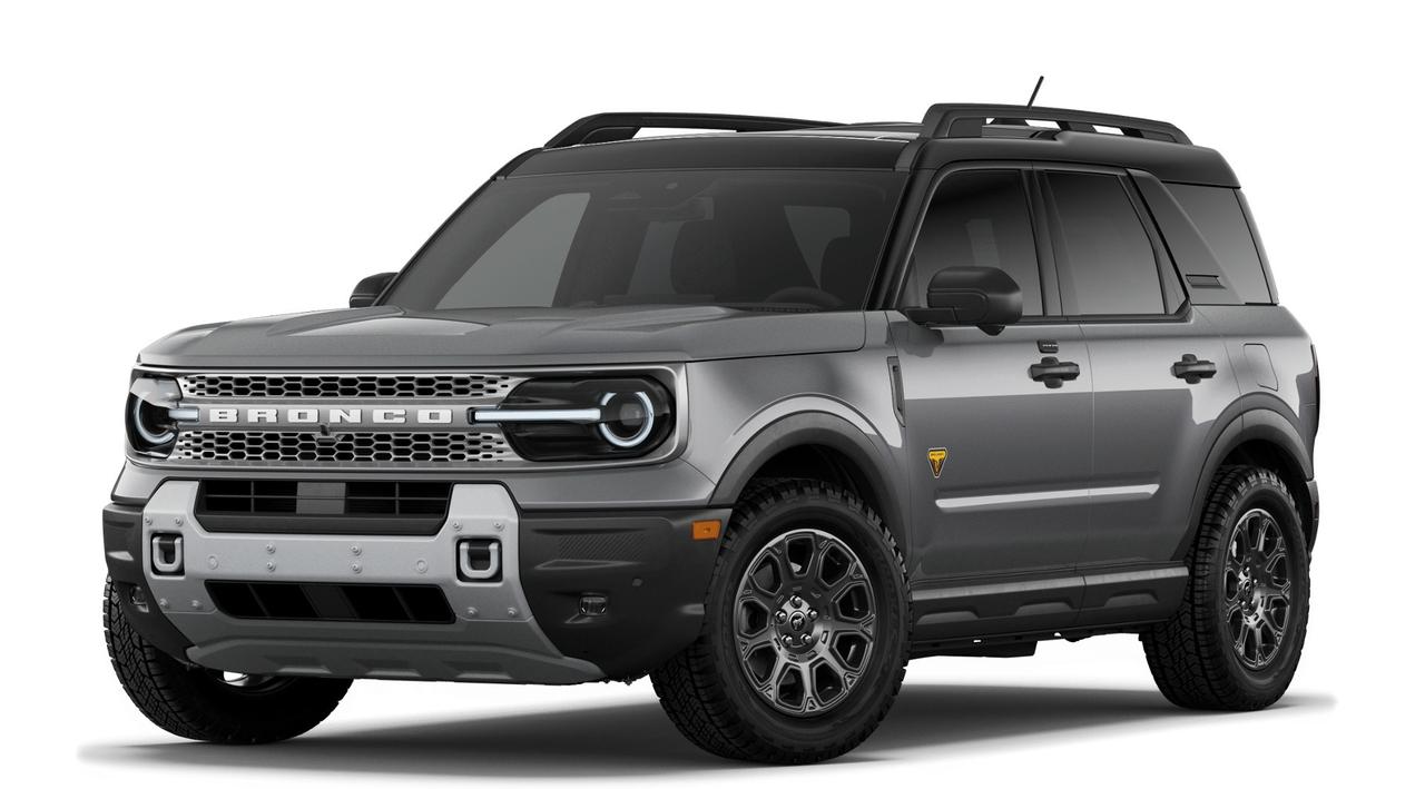 Ready Set Ford! Here is a 2026 Ford Bronco Sport Badlands. Powered by a 2.0L ecoboost engine with an 8-speed automatic transmission that delivers impressive performance and off-road capability. The 2026 Ford Bronco Sport Badlands features comfortable seating, plenty of cargo space and comes loaded with features. Check out the 2026 Ford Bronco Sport Badlands today! Key Features: >> Equipment group 400A >> Securicode keyless entry keypad >> Power moonroof >> Badlands tech package >> Liftgate with flip up glass >> Reverse camera system >> Rear parking sensors >> Dual power heated mirrors >> Lane keeping system >> Acoustic laminate windshield >> Rotary gear shift dial >> Illuminated entry >> Molle strap system >> Auto high beams >> Heated steering wheel >> Active grille shutters >> Tire pressure monitoring system >> 13.2 inch LCD touchscreen >> Adaptive cruise control and so much more! This 2026 Ford Bronco Sport Badlands is available now at Petrie Ford. We are located at 1388 Bath Road in Kingston, Ontario. Come schedule a test drive today!
