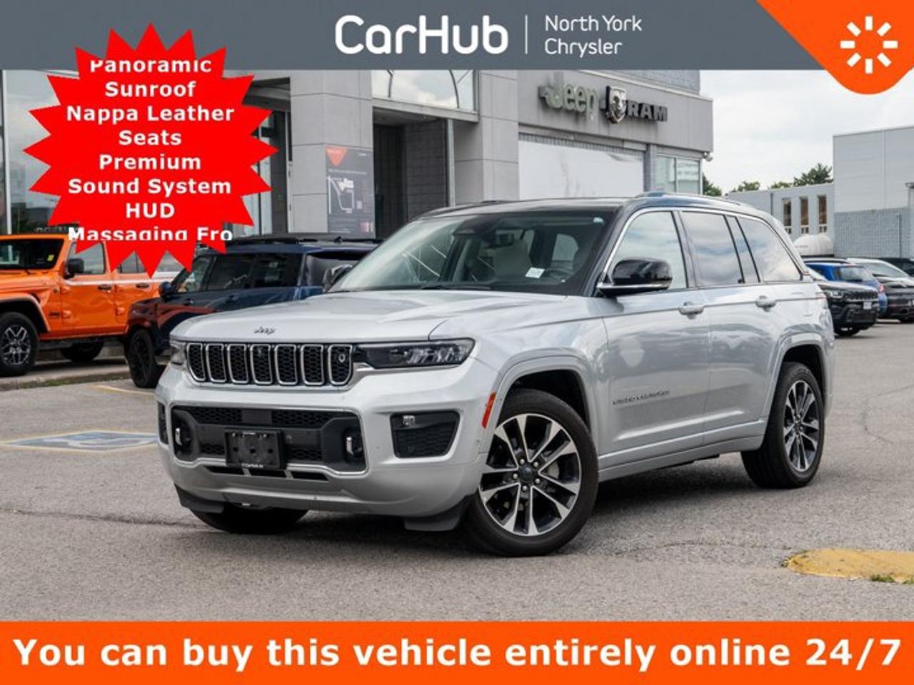 Used 2023 Jeep Grand Cherokee Overland Panoramic Sunroof Nappa Leather Seats Premium Sound System HUD Massaging Front Seats for sale in Thornhill, ON