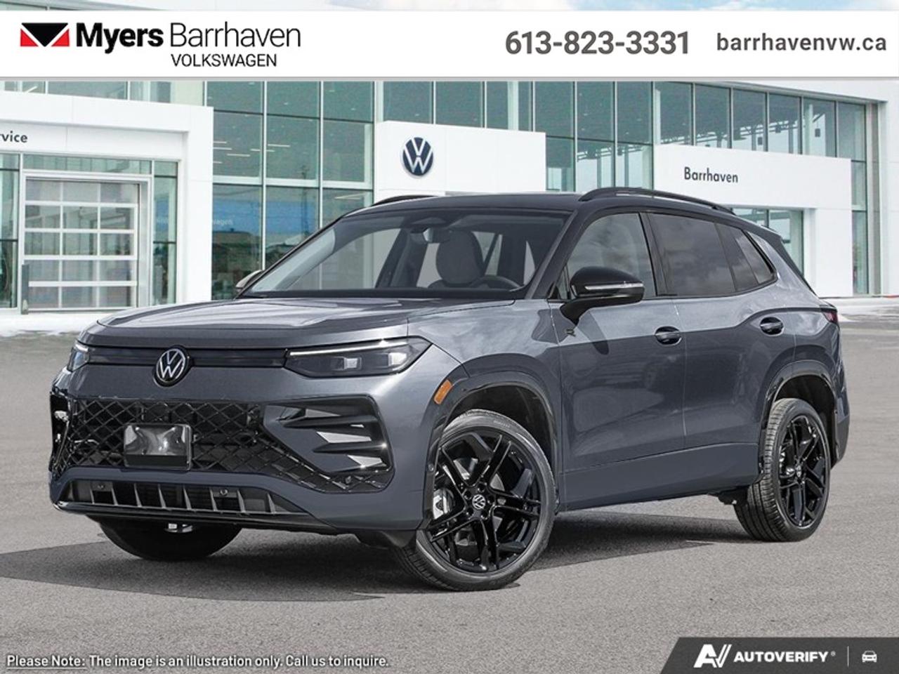<b>Sunroof,  Power Liftgate,  Wireless Charging,  Heated Seats,  Heated Steering Wheel!</b><br> <br> The 2026 Volkswagen Tiguan blends fresh styling, enhanced dynamics and versatile compact SUV appeal into one modern package.<br> <br>From the outside, the 2026 Volkswagen Tiguan makes a bold impression with its upright proportions, sharp body lines and modern lighting elements that reflect Volkswagens evolving design language. Inside, the cabin highlights quality materials, intuitive connectivity and seating designed to comfortably accommodate passengers and gear. With its refined look, intelligent features and Volkswagens reputation for engineering, the Tiguan delivers a well-balanced and engaging compact SUV experience.<br> <br>This Platinum Grey Metallic With Black Roof SUV has an Automatic transmission and is powered by a 201HP 2.0L 4 Cylinder Engine. <br> <br> Our Tiguans trim level is Comfortline R-Line Black Edition. This trim rewards you with a dual-panel sunroof and blacked out exterior styling, along with other standard features like heated front seats with a heated steering wheel, a power liftgate for rear cargo access, adaptive cruise control, remote engine start, wireless device charging, and a 12.9-inch infotainment screen with wireless Apple CarPlay and Android Auto. Safety features also include lane keep assist with lane departure warning, collision mitigation, blind spot alert, and front and rear parking sensors. This vehicle has been upgraded with the following features: Sunroof, Power Liftgate, Wireless Charging, Heated Seats, Heated Steering Wheel, Adaptive Cruise Control, Remote Start.<br><br> <br>To apply right now for financing use this link: <a href=https://www.barrhavenvw.ca/financing-request/ target=_blank>https://www.barrhavenvw.ca/financing-request/</a><br> <br/>0% financing for 24 months. 2.99% financing for 84 months. <br> Buy this vehicle now for the lowest bi-weekly payment of <b>$306.47</b> with $0 down for 84 months @ 2.99% APR O.A.C. ( Plus applicable taxes - $840 Doc fee. Cash purchase selling price includes: Tire Stewardship ($20.00), OMVIC Fee ($12.50). (HST) are extra. (HST), licence, insurance & registration not included. **Rebates may not apply to all purchase types. Conditions varysee dealer for details. ). Incentives expire 2026-08-31. See dealer for details. <br> <br> <br>LEASING:<br><br>Estimated Lease Payment: $243 bi-weekly <br>Payment based on 3.49% lease financing for 60 months with $0 down payment on approved credit. Total obligation $31,656. Mileage allowance of 16,000 KM/year. Offer expires 2026-08-31.<br><br><br>We are your premier Volkswagen dealership in the region. If youre looking for a new Volkswagen or a car, check out Barrhaven Volkswagens new, pre-owned, and certified pre-owned Volkswagen inventories. We have the complete lineup of new Volkswagen vehicles in stock like the GTI, Golf R, Jetta, Tiguan, Atlas Cross Sport, Volkswagen ID.4 electric vehicle, and Atlas. If you cant find the Volkswagen model youre looking for in the colour that you want, feel free to contact us and well be happy to find it for you. If youre in the market for pre-owned cars, make sure you check out our inventory. If you see a car that you like, contact 844-914-4805 to schedule a test drive.<br> Come by and check out our fleet of 40+ used cars and trucks and 110+ new cars and trucks for sale in Nepean.  o~o