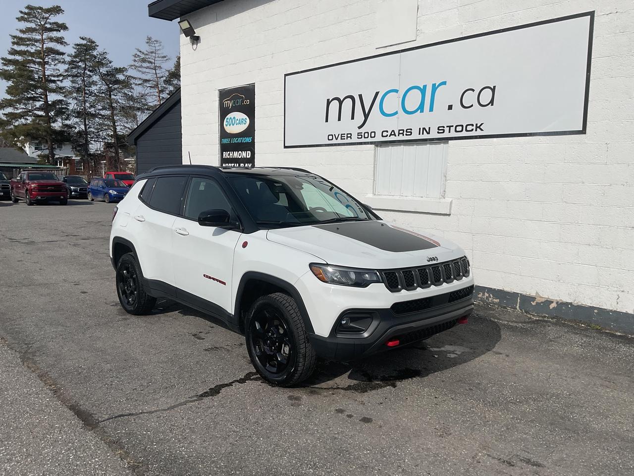 ???? 2.0L 4CYL  JEEP COMPASS TRAILHAWK 2024  Adventure-ready capability meets everyday comfort! ????<br><br>

This rugged Trailhawk with only 73,708 KMs is packed with premium features and ready to tackle any terrain while keeping you comfortable on every journey.<br><br>

? Four Wheel Drive<br>
? Heated Seats<br>
? Heated Steering Wheel<br>
? Leather<br>
? Remote Start<br>
? Apple/Android CarPlay<br>
? Blind Spot Assist<br>
? Backup Camera<br>
? Bluetooth Connectivity<br>
? Air Conditioning<br>
? Cruise Control<br>
? Full Power Group<br><br>

?? NO FEES! <span>(Just pay applicable taxes.)</span><br>
?? LOWEST PRICE GUARANTEED!<br><br>

?? 3 LOCATIONS TO SERVE YOU BETTER:<br>
?? RICHMOND: 1-888-416-2199<br>
?? KINGSTON: 1-888-508-3494<br>
?? NORTH BAY: 1-888-282-3560<br><br>

?? Visit <strong>WWW.MYCAR.CA</strong> to see this JEEP COMPASS and more!<br>
?? Confidence, comfort, and value  all in one! ??