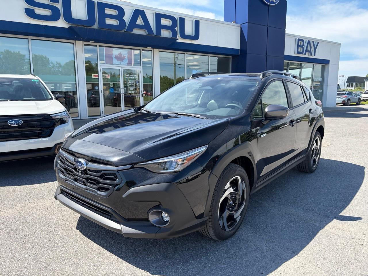 <p>Price includes all fees and taxes, and the following installed accessories: Rear Bumper Cover, Security Package and Wheel Lock Kit, HST and licensing fees are extra.</p><p> </p><p>Use this link to view the brochure for the Crosstrek – <a target=_blank rel=noopener noreferrer nofollow href=https://joom.ag/k5vd><u>https://joom.ag/k5vd</u></a>. </p><p> </p><p>The Crosstrek Limited features include: a 2.5L 194-hp SUBARU Boxer® Hybrid direct injection engine with Hybrid Lineartronic® CVT (Continuously Variable Transmission), Regenerative braking with paddle controls, DriverFocus® Distraction Mitigation System (DMS) with hand gesture temperature control, EyeSight® Driver Assist Technology with wide-angle mono-camera and Emergency Stop Assist, MySubaru® Connected Services, Heated leather seating surfaces and steering wheel with orange stitching, an 11.6-inch touch-screen infotainment system with what3words navigation, wireless Apple CarPlay® and Android Auto™ functionality, a 10 Harman Kardon® premium speakers and SiriusXM® capability‡ (subscription required) and 18-inch aluminum alloy wheels, 4-spoke, two-tone with machined finish.</p><p> </p><p>Call us today to book your test drive, and, while you are visiting, ask our Sales Team about Subaru’s lease and finance options.</p><p> </p><p>All new Subaru vehicles come with a new vehicle limited warranty. Our warranties include 3 years unlimited mileage of roadside assistance, 3 years or 60,000 kms (which ever comes first) of comprehensive coverage as well as coverage on the powertrain and major components for 5 years or 100,000 kms, which ever comes first.</p><p> </p><p>Ask our sales team about our extended warranty coverage that is available and can be tailored to meet your driving needs.</p>