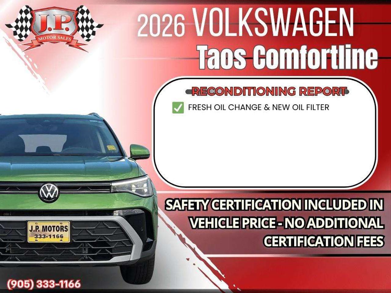 2026 Volkswagen Taos Comfortline Apple CarPlay & Android Auto • Remote Start System • Heated Front Seats • Lane Assist • Power Driver Seat • S Photo