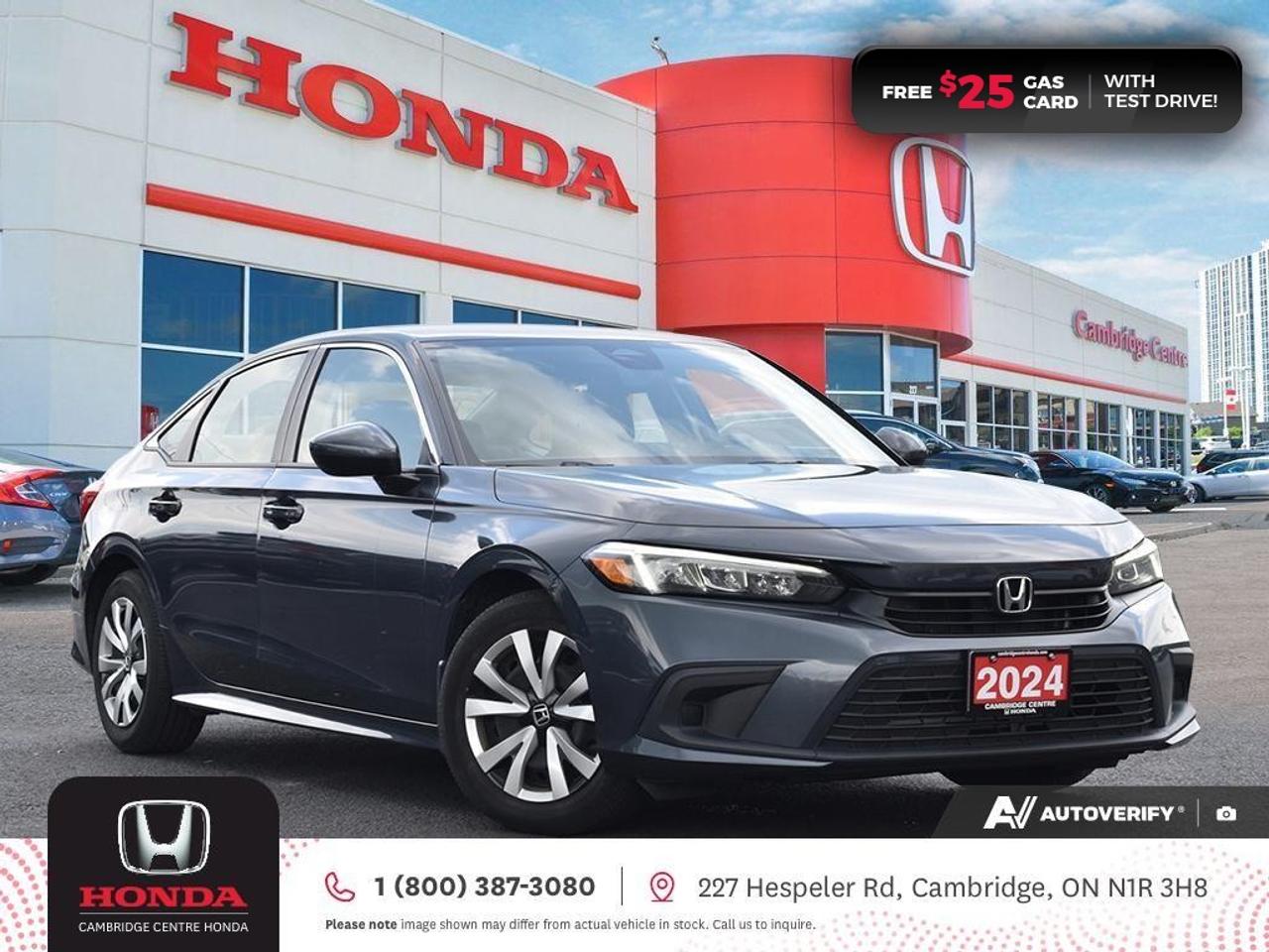 Used 2024 Honda Civic LX-B HONDA SENSING TECHNOLOGIES | REARVIEW CAMERA | APPLE CARPLAY™/ANDROID AUTO™ for sale in Cambridge, ON