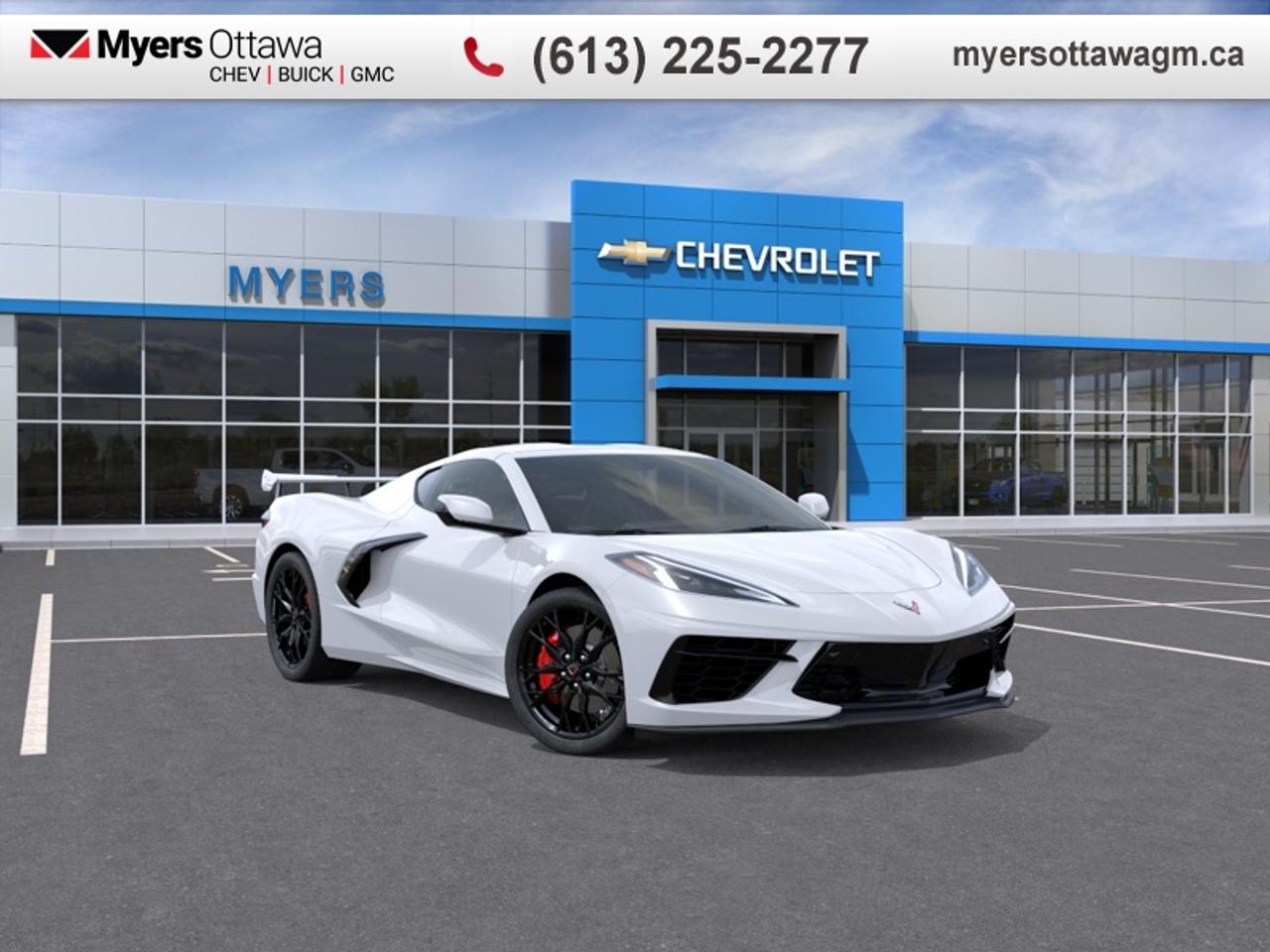 The 2027 Chevrolet Corvette blends legendary American heritage, modern cockpit luxury, and heart-pounding excitement into one exceptionally desirable performance package.<br> <br>From the outside, the 2027 Chevrolet Corvette presents a dramatic, low-slung silhouette, striking lighting signatures, and athletic proportions that challenge the worlds most elite exotic cars. Inside, the cockpit surrounds the driver with premium materials, intuitive digital displays, and highly supportive seating designed to provide ultimate comfort and a true connection to the road. With its aggressive attitude, intelligent safety features, and a legendary reputation for pure driving excitement, the Corvette delivers a world-class sports car experience that elevates your daily routine.<br> <br>This Arctic White coupe has an Automatic transmission. This vehicle has been upgraded with the following features: Leather Seats, 19 inch Aluminum Wheels, Bright Red Calipers, Z51 Performance Package.<br><br> <br>To apply right now for financing use this link: <a href=https://creditonline.dealertrack.ca/Web/Default.aspx?Token=b35bf617-8dfe-4a3a-b6ae-b4e858efb71d&Lang=en target=_blank>https://creditonline.dealertrack.ca/Web/Default.aspx?Token=b35bf617-8dfe-4a3a-b6ae-b4e858efb71d&Lang=en</a><br> <br/><br><br> Come by and check out our fleet of 30+ used cars and trucks and 150+ new cars and trucks for sale in Ottawa.  o~o