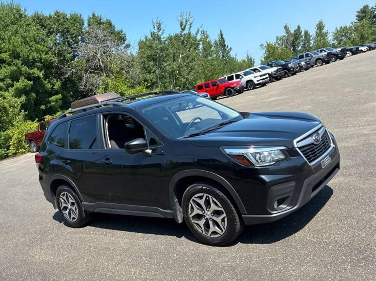 Look at this certified 2019 Subaru Forester Convenience AWD | Heated Seats | Rearview Camera | 17 Alloy Wheels | Carplay + Android Auto & More!. Its Automatic transmission and 2.5 L engine will keep you going. This Subaru Forester comes equipped with these options: Reverse Camera, Air Conditioning, 17 Alloy Wheels, Heated Seats, Tilt Steering Wheel, Steering Radio Controls, Power Windows, Power Locks, Traction Control, and Power Mirrors. See it for yourself at Mark Wilsons Better Used Cars, 5055 Whitelaw Road, Guelph, ON N1H 6J4.MASSIVE SELECTION: 500+ vehicles in ONE LOCATION, all Live Market Priced for the best value!STRAIGHTFORWARD & TRANSPARENT PRICING: Our Advertised Price INCLUDES:Safety Certification! (No separate certification fee upcharge).FREE Carfax History Report!NO upcharge for paying cash!CONFIDENCE & PEACE OF MIND: 30-Day/3,000 km Warranty INCLUDED! Plus a 5-Day Exchange Privilege!*EASY FINANCING: Better-than-bank rates, $0 Down, and 3 Months No Payments available OAC. BAD CREDIT APPROVED HERE!WE BUY CARS: Get Top Dollar for your trade, or sell us your vehicle for CASH even if you dont buy ours!www.shopwilsons.comAn Honest, Transparent Buying Experience. Trusted in business since 1961!(Cash Prices Exclude HST and Licensing Fees only.)