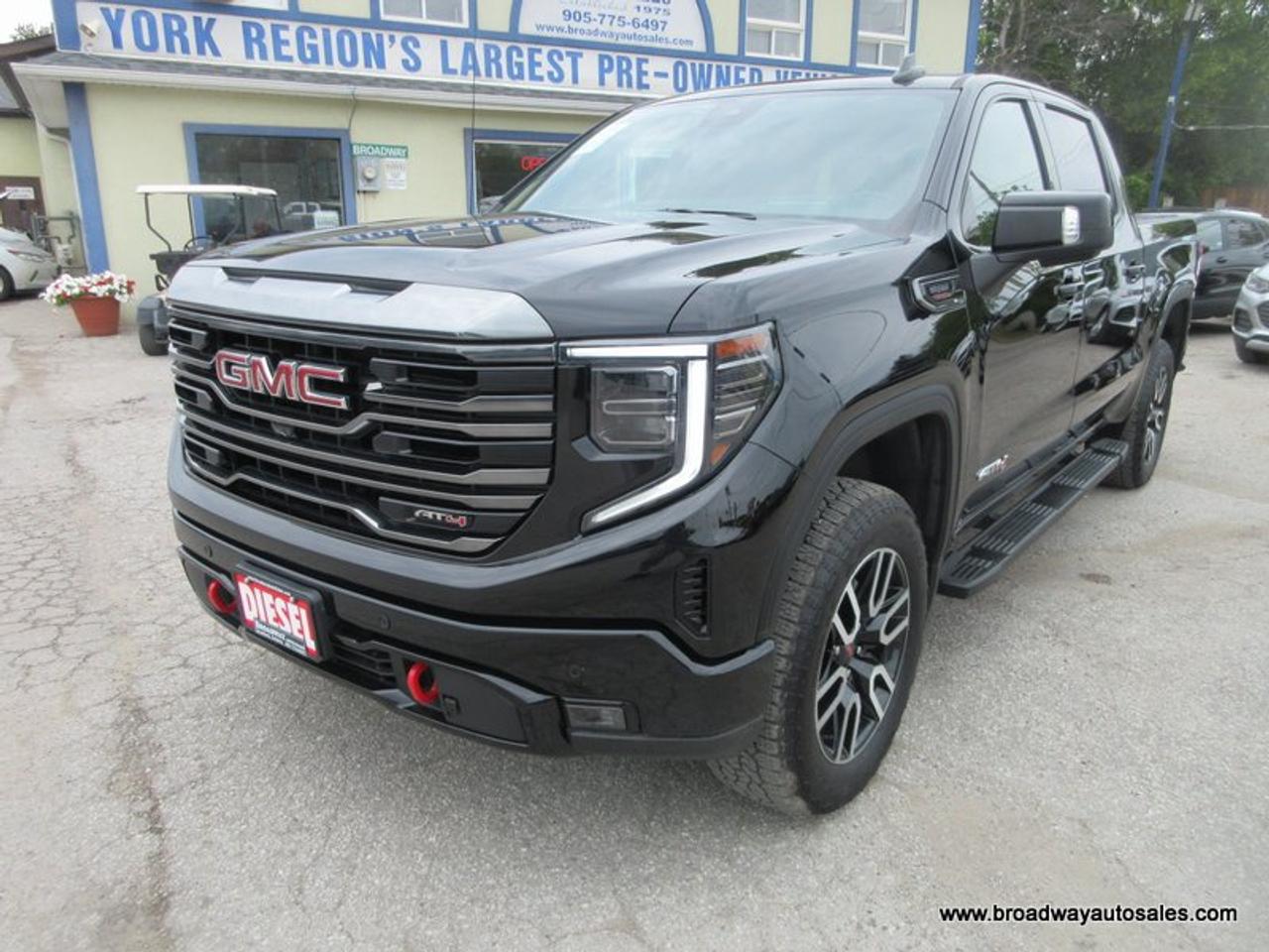 2023 GMC Sierra 1500 LIKE NEW AT4-VERSION 5 PASSENGER 3.0L - DURAMAX.. 4X4.. CREW-CAB.. SHORTY.. SUNROOF.. LEATHER.. HEATED SEATS & WHEEL.. BOSE AUDIO..