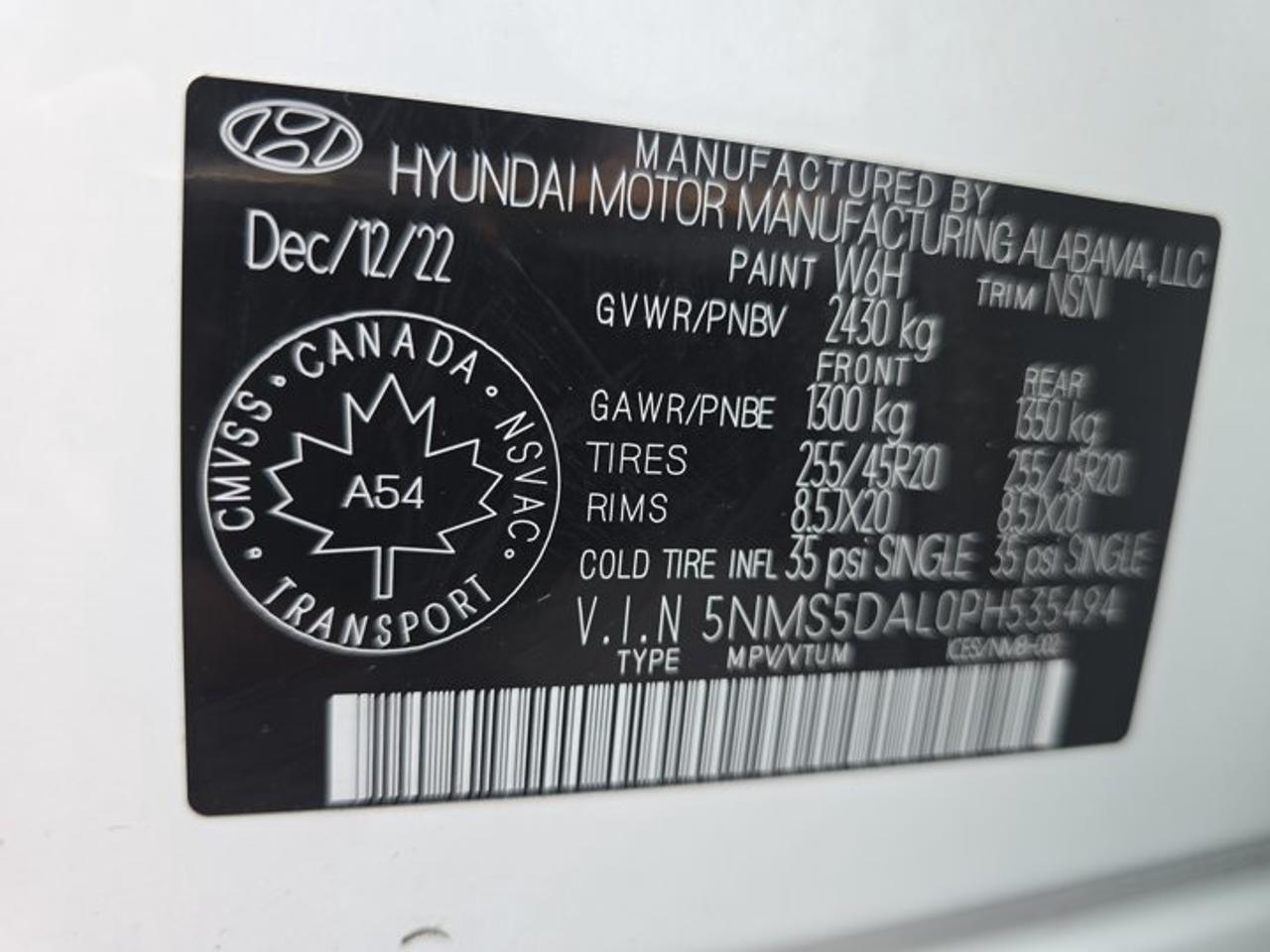 2023 Hyundai Santa Fe Calligraphy Photo