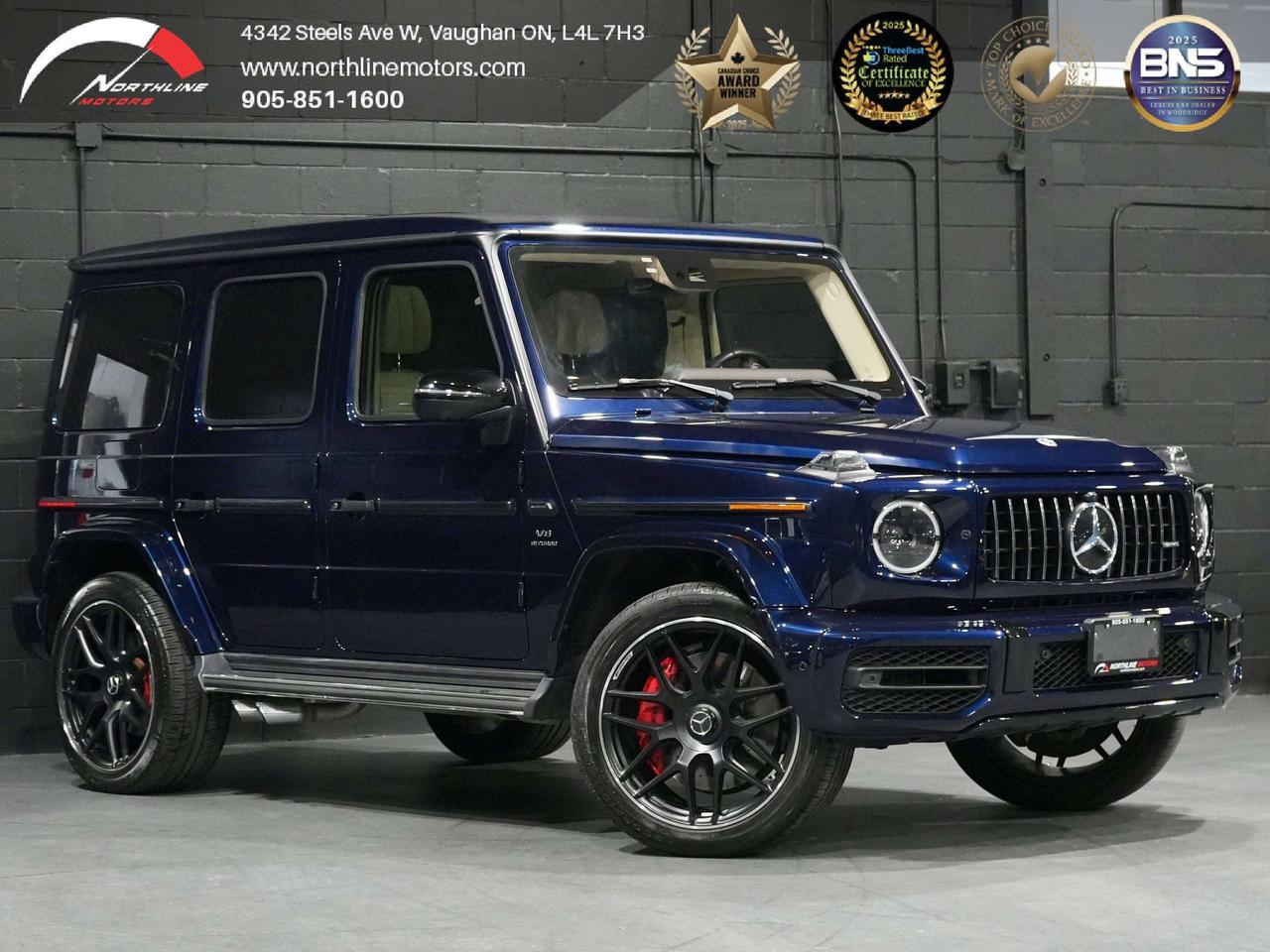 -4.0L Bi-Turbo V8 AMG &mdash; 577 HP / 627 lb-ft
-AMG SPEEDSHIFT 9-speed automatic
-4MATIC AWD
-AMG Ride Control Sport Suspension
-AMG Dynamic Select with Comfort / Sport / Sport+ / Individual / Slippery
-AMG Performance Sport Exhaust
-AMG Drive Unit / Sport buttons
-Massaging multi-contour front seats
-Heated & ventilated front seats
-Burmester Surround Sound System &mdash; 15 speakers
-Active Distance Assist DISTRONIC
-360&deg; / Surround-view camera
-Blind Spot Assist
-Lane Keeping Assist
-Navigation
-Apple CarPlay / Android Auto
-Power panoramic/tilt-slide glass sunroof
-Nappa leather interior
-AMG Performance steering wheel
-Memory driver & passenger seats
-Heated rear seats
-Tri-zone climate control
-64-color ambient lighting
-Keyless-Go / Push-button start
-AMG triple locking differentials
-AMG high-performance braking system
-Running boards / side steps
-IWC 

QUALIFY FOR A 4-YEAR WARRANTY TODAY!
At Northline Motors, were a family-owned dealership committed to delivering a transparent, stress-free car-buying experience. With over 12 years of industry experience and multiple consumer choice awards, weve built our reputation on quality vehicles, competitive pricing, and exceptional customer service.
Every vehicle comes with:
 Full vehicle history report
 Financing options available
 Extended warranty packages
 Aftermarket protection services
 Ongoing customer support past purchase
Browse our latest inventory online or visit our friendly, no-pressure showroom. Coffee and tea are always on us!
Please note: Prices exclude applicable taxes and licensing fees. All vehicles, unless otherwise specified, can be certified for an additional $999; otherwise, as per OMVIC regulations, the vehicle is not drivable, certified, or e tested.
While every effort is made to ensure accuracy, errors, omissions, and pricing changes may occur.  Please contact our sales team to verify vehicle details including vehicle options and availability.