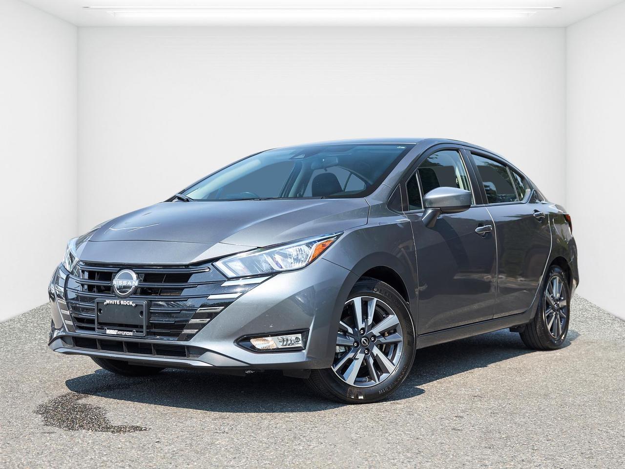 No Accidents | Low Kilometres | SV Trim | Fuel Efficient | Apple CarPlay & Android Auto | Backup Camera | Bluetooth | Nissan Safety Technology<br /><br />2025 Nissan Versa 1.6 SV FWD<br /><br />This 2025 Nissan Versa 1.6 SV FWD is now available at White Rock Hyundai, offering excellent fuel efficiency, modern styling, and strong everyday value in a practical compact sedan. Finished in Gray and powered by a 1.6L 4-cylinder engine paired with an Xtronic CVT, this Versa delivers smooth, efficient driving for commuting through White Rock, South Surrey, Surrey, Delta, Langley, and Vancouver.<br /><br />With only 29,000 kilometres and no accidents reported, this Nissan Versa SV stands out as a smart choice for drivers looking for a newer used sedan with low running costs and easy daily usability. Well-equipped with features such as Apple CarPlay, Android Auto, backup camera, Bluetooth, comfortable seating, and Nissan safety technology, it offers the convenience and confidence shoppers want in an affordable compact car. If you're searching for a used Nissan Versa for sale in White Rock, this low kilometre SV FWD is a strong value option.<br /><br />Odometer is 14645 kilometers below market average!<br /><br />Why Buy From White Rock Hyundai?<br />* 7x Hyundai President's Award of Merit Winner<br />* 3x Consumer Choice Award for Business Excellence<br />* AutoTrader Dealer of the Year<br /><br />M-Promise Certified Pre-Owned ($995 value) includes:<br />* 30-day / 2,000 km Exchange Program<br />* 3-day / 300 km Money Back Guarantee<br />* Comprehensive 144-Point Mechanical Inspection<br />* Full Synthetic Oil Change<br />* BC Verified CARFAX<br />* Minimum 6 Month Powertrain Warranty<br /><br />Buy with confidence at White Rock Hyundai. Our vehicles are priced competitively based on market demand, condition, and kilometres to give our customers a transparent and hassle-free buying experience.<br /><br />Visit White Rock Hyundai today to test drive this 2025 Nissan Versa 1.6 SV FWD. We proudly serve drivers in White Rock, South Surrey, Surrey, Delta, Langley, and Vancouver with quality pre-owned vehicles and a professional, no-pressure experience.<br /><br />Contact our team today to confirm availability, explore financing options, and reserve this vehicle.<br /><br />* All vehicle purchases are subject to a $799 administration fee. Dealer #31129.