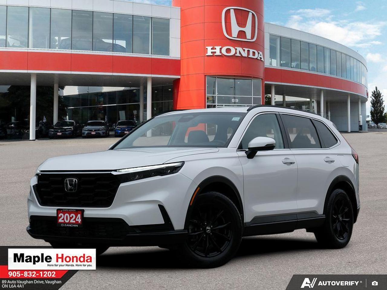 Recent Arrival! 2024 Honda CR-V Sport Sunroof| Heated Seats| Auto Start| Honda Sensing|

Sport Sunroof| Heated Seats| Auto Start| Honda Sensing| AWD CVT 1.5L I4 Turbocharged DOHC 16V  190hp


Why Buy from Maple Honda? REVIEWS: Why buy an used car from Maple Honda? Our reviews will answer the question for you. We have over 2,500 Google reviews and have an average score of 4.9 out of a possible 5. Who better to trust when buying an used car than the people who have already done so? DEPENDABLE DEALER: The Zanchin Group of companies has been providing new and used vehicles in Vaughan for over 40 years. Since 1973 our standards of excellent service and customer care has enabled us to grow to over 34 stores in the Great Toronto area and beyond. Still family owned and still providing exceptional customer care. WARRANTY / PROTECTION: Buying an used vehicle from Maple Honda is always a safe and sound investment. We know you want to be confident in your choice and we want you to be fully satisfied. Thats why ALL our used vehicles come with our limited warranty peace of mind package included in the price. No questions, no discussion - 30 days safety related items only. From the day you pick up your new car you can rest assured that we have you covered. TRADE-INS: We want your trade! Looking for the best price for your car? Our trade-in process is simple, quick and easy. You get the best price for your car with a transparent, market-leading value within a few minutes whether you are buying a new one from us or not. Our Used Sales Department is ALWAYS in need of fresh vehicles. Selling your car? Contact us for a value that will make you happy and get paid the same day. Https:/www.maplehonda.com.

Easy to buy, easy for servicing. You can find us in the Maple Auto Mall on Jane Street north of Rutherford. We are close both Canadas Wonderland and Vaughan Mills shopping centre. Easy to call in while you are shopping or visiting Wonderland, Maple Honda provides used Honda cars and trucks to buyers all over the GTA including, Toronto, Scarborough, Vaughan, Markham, and Richmond Hill. Our low used car prices attract buyers from as far away as Oshawa, Pickering, Ajax, Whitby and even the Mississauga and Oakville areas of Ontario. We have provided amazing customer service to Honda vehicle owners for over 40 years. As part of the Zanchin Auto group we offer dependable service and excellent customer care. We are here for you and your Honda.
