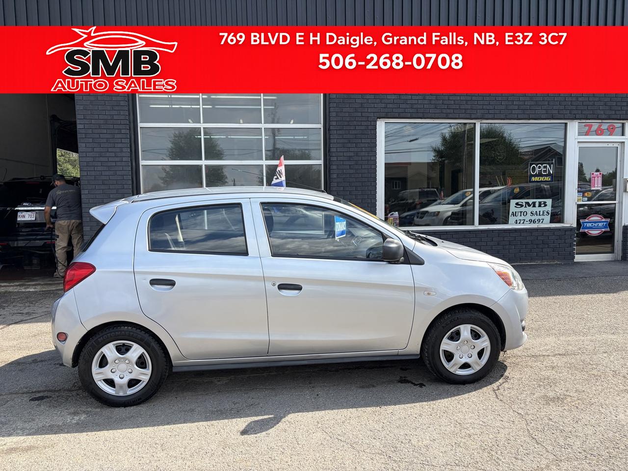 Silver 2014 Mitsubishi Mirage Hatchback Front-Wheel Drive Automatic