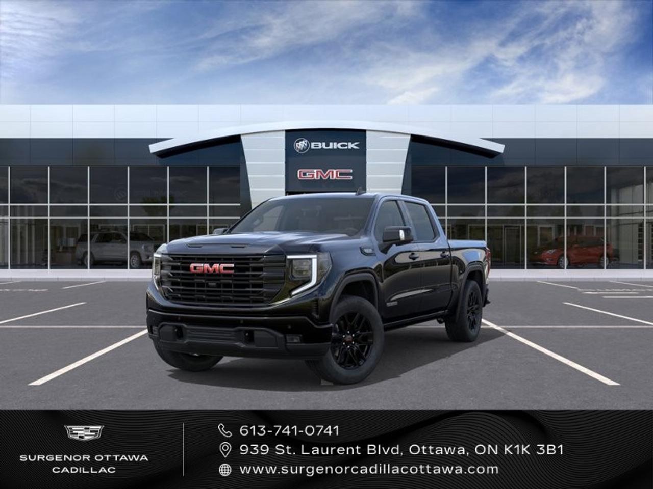 <p>Experience the exceptional 2026 GMC Sierra 1500 Elevation in a stunning Onyx Black finish. This Crew Cab Short Box 4-Wheel Drive truck is engineered for powerful performance and smooth handling with its robust 4×4 drivetrain and impressive 310 horsepower. Coupled with an advanced 10-speed automatic transmission, it offers an unparalleled driving experience.</p><p>The Sierra 1500 Elevation makes a bold statement with its sleek exterior, featuring 20-inch high gloss black painted aluminum wheels and all-season tires, ensuring you're ready for any road conditions. Inside, enjoy the refined comfort of jet black cloth seats, complete with front bucket seats and a floor-mounted center console featuring wireless charging and ingenious storage solutions.</p><p>Stay connected and entertained with the sophisticated 13.4-inch diagonal premium GMC infotainment system. This system integrates Google apps for seamless navigation and voice assistance, along with Bluetooth streaming, wireless Apple CarPlay, and Android Auto. A Bose premium audio system delivers exceptional sound quality, while adaptive cruise control, lane assist, and a comprehensive suite of safety features, including HD Surround Vision and Rear Cross Traffic Braking, enhance your driving confidence.</p><p>Perfect for those who seek capability without compromising on luxury, the Sierra 1500 Elevation combines functionality with style. Whether you're navigating city streets or off-road trails, this truck ensures comfort and safety with features like heated seats, mirrors, a steering wheel, and a suite of driver assistance systems. Get in touch with Surgenor Chevrolet Buick GMC Cadillac today to explore everything this remarkable vehicle has to offer and make it yours.</p>