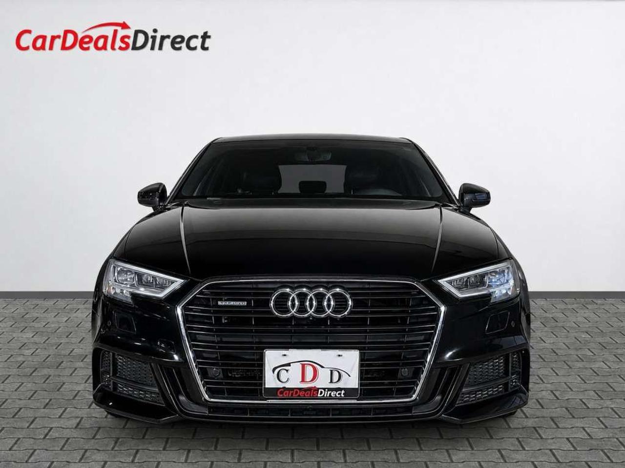 2018 Audi A3 Audi A3 Technik   Quattro AWD   S line   Turbocharged    Sunroof  Mythos Black Metallic on Black Leather   7.0-inch retra Photo1