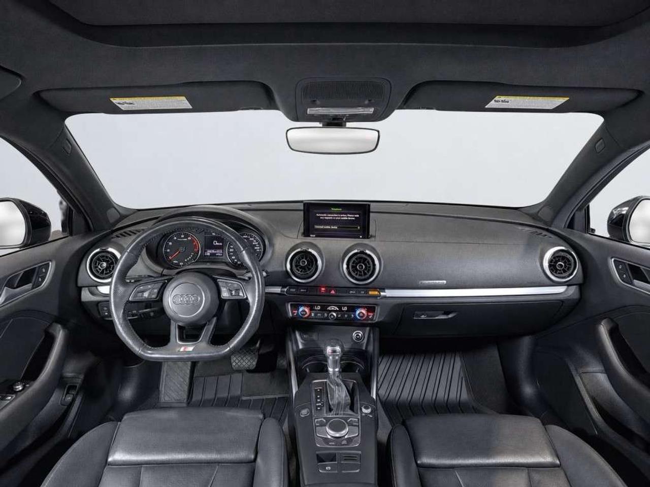 2018 Audi A3 Audi A3 Technik   Quattro AWD   S line   Turbocharged    Sunroof  Mythos Black Metallic on Black Leather   7.0-inch retra Photo