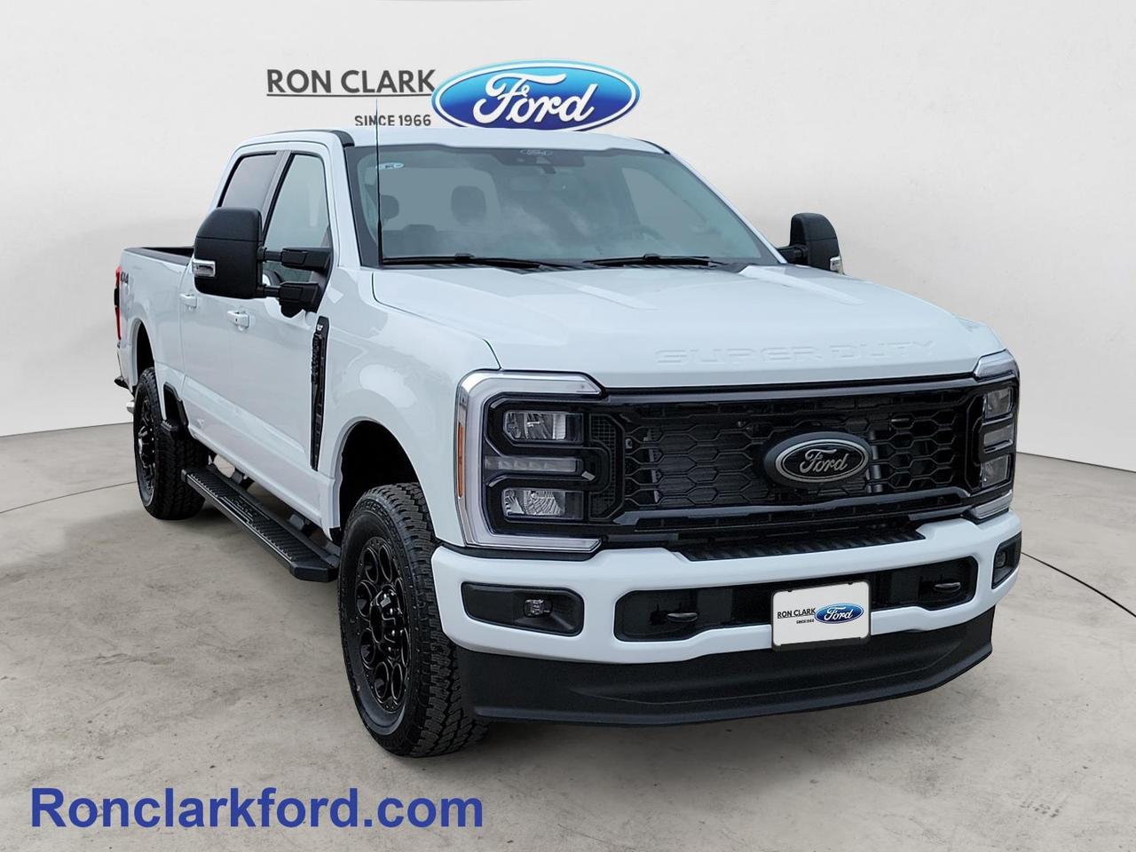 Stand out from the crowd in this 2026 Ford F-350 Super Duty XLT, finished in crisp Oxford White with a Medium Dark Slate interior. Built to deliver serious capability with bold styling, this F-350 combines Super Duty toughness with the comfort and features you want for both work and everyday driving.Under the hood is Ford’s proven 7.3L DEVCT NA PFI V8 gas engine, paired with a smooth and capable 10-speed automatic transmission. The 613A Equipment Group and XLT Trim Package add a great selection of comfort, convenience, and technology features, while the Black Appearance Package gives this truck an aggressive edge with dark exterior accents that contrast perfectly against the Oxford White finish.The bed is ready to work thanks to a durable Tough Bed spray-in bedliner, helping protect it from the demands of hauling tools, equipment, and cargo. Rear window tint adds privacy and completes the truck’s clean, sharp appearance.With its legendary Super Duty capability, powerful 7.3L V8, and head-turning Black Appearance Package, this 2026 Ford F-350 XLT is an excellent choice for anyone looking for a heavy-duty truck that works hard and looks great doing it.Come to the dealer you can trust. 58 years and counting Ron Clark Ford & Jayco RV is known for great value and being best in customer service! We serve and deliver all over Ontario including destinations such as Wyoming, Petrolia, Sarnia, London, Guelph, Kitchener-Waterloo, Hamilton, GTA, Ottawa & Chatham-Kent. Call or visit us at RON CLARK FORD & JAYCO RV to view and test drive today! RON CLARK FORD where else!!