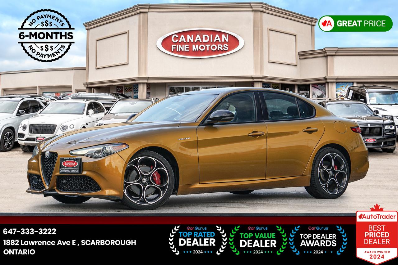 <p>&nbsp;ENJOY 6 MONTHS NO PAYMENT!!<br><br><br>ALFA ROMEO INSPECTION AVAILABLE UPON REQUEST!!<br>***CARFAX VERIFIED UPON REQUEST***<br>,</p><p>GOLD&nbsp; OVER BLACK LEATHER INT,<br><br>ALL WHEEL DRIVE, SUNROOF, NAVIGATION, HEATED SEATS, REAR, AIR CONDITIONING, CRUISE CTRL, CLIMATE CONTROL, TILT WHEEL, BACKUP CAMERA, BLUETOOTH, TRACTION CONTROL, AND MORE!<br><br><br>PRICE EXCLUDES ALL APPLICABLE TAXES AND LICENSING. ALL VEHICLES, UNLESS OTHERWISE SPECIFIED CAN BE CERTIFIED FOR AN ADDITIONAL COST OF $695. OTHERWISE AS PER REGULATIONS THE VEHICLE IS NOT CERTIFIED NOT DRIVABLE.<br><br><br>**PRICE ADVERTISED ONLINE HAS A $1500 FINANCE PURCHASING CREDIT, CASH PRICE MAY DIFFER. PLEASE CONTACT THE DEALER FOR MORE INFORMATION ON CASH PURCHASE. *DO NOT REFER TO CALCULATE MY PAYMENT TAB FOR CASH PURCHASE. **<br><br><br>***FINANCING AVAILABLE**DEFERRAL OPTION AVAILABLE UP TO 6 MONTHS (NO PAYMENTS FOR 6 MONTHS)**INTEREST NOT INCLUDED IN DEFERRAL & EXTRA SUBJECT TO O.A.C</p>