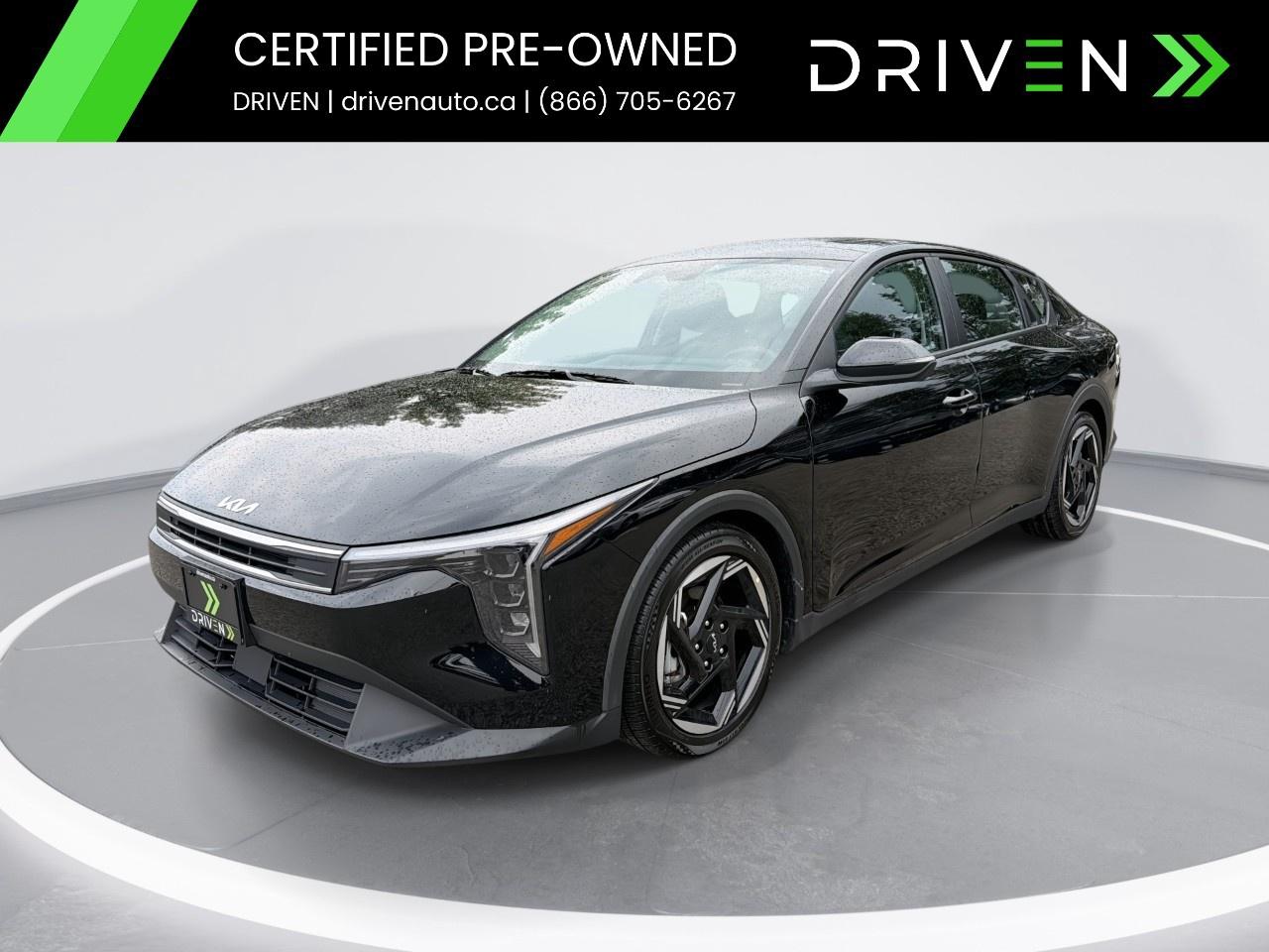 <p><strong>SPEICAL FINANCE PRICE: $26,995</strong></p><p><strong>CASH PRICE: $28,995</strong></p><p>Step up in style with the<strong>2025 Kia K4</strong>, packed with premium options and advanced safety technology. Enjoy<strong>heated front seats, heated steering wheel, power drivers seat, dual-zone climate control, smart key with push-button start, wireless Apple CarPlay & Android Auto, wireless charging, large touchscreen display, alloy wheels, LED lighting, and more!</strong></p><p>Drive with confidence thanks to<strong>Forward Collision-Avoidance Assist, Lane Keeping & Lane Following Assist, Blind-Spot Collision Warning, Rear Cross-Traffic Alert, Driver Attention Warning, Rearview Camera, and Smart Cruise Control.</strong></p> <p><span style=color:black>This vehicle is in<strong>excellent showroom condition</strong>and backed by the<strong>DRIVEN Certified Advantage Program</strong>for complete peace of mind.</span></p><p><span style=color:black><strong>INSPECTION & CERTIFICATION</strong></span></p><p><span style=color:black>This vehicle has undergone a<strong>comprehensive 150-point inspection</strong>by licensed in-house mechanics, assessing its cosmetic, mechanical, and safety condition. It comes<strong>DRIVEN Certified</strong>, which includes our<strong>30-Day / 2,500KM Vehicle Assurance Program</strong>covering any mechanical issues within that period.</span></p><p><span style=color:black><strong>DRIVEN CERTIFIED ADVANTAGE PROGRAM  INCLUDED FOR ALL BUYERS</strong></span></p><p><span style=color:black> 30-Day / 2,500KM Vehicle Assurance Program  Ontario-wide delivery available  Free Carfax Vehicle History Report  Access to Industry-Leading Warranty & GAP Programs  WALKAWAY Protection Available  Fresh Oil Change & New Cabin Air Filter  Meticulously Reconditioned & Professionally Detailed Vehicles</span></p><p><span style=color:black><strong>FINANCING AVAILABLE</strong></span></p><p><span style=color:black>All credit types are welcome! Whether youre a<strong>first-time buyer</strong>,<strong>newcomer to Canada</strong>, or<strong>rebuilding credit</strong>, our<strong>Equifax Certified Finance Team</strong>works to secure your best approval.</span></p><p><span style=color:black>Special Financing Programs are available for an additional<strong>$999</strong>, covering the expert services we provide to secure the<strong>lowest rates, best approvals, and most flexible terms</strong>.</span></p><p><span style=color:black>The<strong>Special Finance Price</strong>reflects a dealer discount and is available only when financing is arranged through<strong>DRIVEN</strong>, on approved credit (O.A.C.). Customers paying cash or using outside financing will pay the full<strong>cash price</strong>listed above.</span></p><p><span style=color:black><strong>CONVENIENCE & EXPERIENCE</strong></span></p><p><span style=color:black> State-of-the-Art Facility in Newmarket, ON  Hundreds of 5-Star Google Reviews  Recognized for expertise and trust  Transparent, Pressure-Free Consultations  Top Dollar for Trades  Well buy your vehicle even if you dont buy ours</span></p><p><span style=color:black><strong>ABOUT DRIVEN</strong></span></p><p><span style=color:black><strong>DRIVEN</strong> Anything but your typical dealership. Your one-stop destination for<strong>buying, selling, and servicing vehicles</strong>, built on transparency, trust, and a people-first approach.</span></p><p><span style=color:black>Visit us today at<strong>220 Mulock Drive, Newmarket, ON L3Y 9B7</strong> Or explore our full inventory and get<strong>pre-approved in minutes</strong>with<strong>no credit impact</strong>at</span><a target=_blank rel=noopener noreferrer nofollow href=http://www.drivenauto.ca><span style=color:blue>www.drivenauto.ca</span></a></p><p><span style=color:black>In accordance with<strong>OMVIC regulations</strong>, the listed<strong>cash price</strong>is the total all-in price excluding taxes and licensing. The<strong>Special Financing Price</strong>reflects dealer incentives available only when financing is arranged through DRIVEN (O.A.C.).</span></p><p><span style=color:black>***Although every effort is made to ensure accuracy, we are not responsible for any errors or omissions. Prices and availability may change without notice. Please call or email us directly to confirm details.***</span></p>