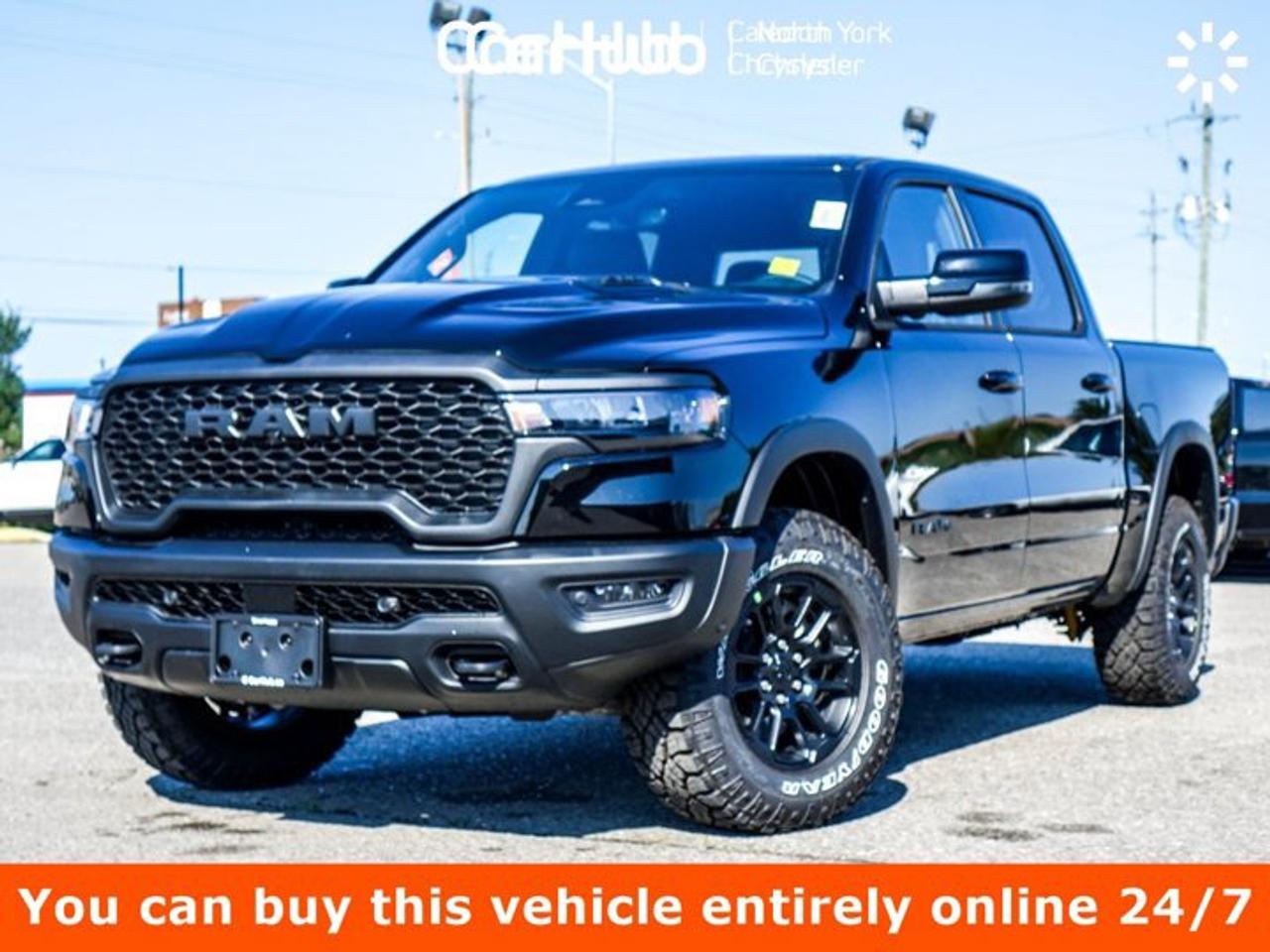 <p>INCOMING VEHICLE</p><p>Delivers 24 Highway MPG and 18 City MPG! This Ram 1500 boasts a Twin Turbo Regular Gasoline I-6 3.0 L/183 engine powering this Automatic transmission. ENGINE: 3.0L I6 HURRICANE SO TWIN TURBO ESS (STD), Wireless Phone Connectivity, Voice Recorder.</p><p>This Ram 1500 Features the Following Options <br />Vinyl Door Trim Insert, Variable Intermittent Wipers, Valet Function, USB Host Flip, Trip Computer, Transmission: 8-Speed Automatic (8HP75), Transmission w/Driver Selectable Mode, Trailer Wiring Harness, Tires: LT275/70R18E OWL AT, Tire Specific Low Tire Pressure Warning.</p><p>Drive Happy with CarHub<br />*** All-inclusive, upfront prices -- no haggling, negotiations, pressure, or games *** Purchase or lease a vehicle and receive a $1000 CarHub Rewards card for service. *** All available manufacturer rebates have been applied and included in our new vehicle sale price *** Purchase this vehicle fully online on CarHub websites</p><p>Transparency Statement<br />USED VEHICLES: Online prices and payments are for finance purchases -- please note there is a $850 safety certification fee. if not Certified, then as per OMVIC Regulations the vehicle is deemed to be not drivable and Not Certified. Cash purchases for used vehicles have a $2,350 surcharge which includes the safety certification (the finance price + $2,350). NEW VEHICLES: New financed vehicles are subject to an $ 850 Processing Fee. New cars priced at over $100,000 including add-ons or accessories are subject to the additional federal luxury tax. While every effort is taken to avoid errors, technical or human error can occur, so please confirm vehicle features, options, materials, and other specs with your CarHub representative. This can easily be done by calling us or by visiting us at the dealership. CarHub used vehicles come standard with 1 key. If we receive more than one key from the previous owner, we include them with the vehicle. Additional keys may be purchased at the time of sale. Ask your Product Advisor for more details. Payments are only estimates derived from a standard term/rate on approved credit. Terms, rates and payments may vary. Prices, rates and payments are subject to change without notice. Please see our website for more details.</p><p> </p>