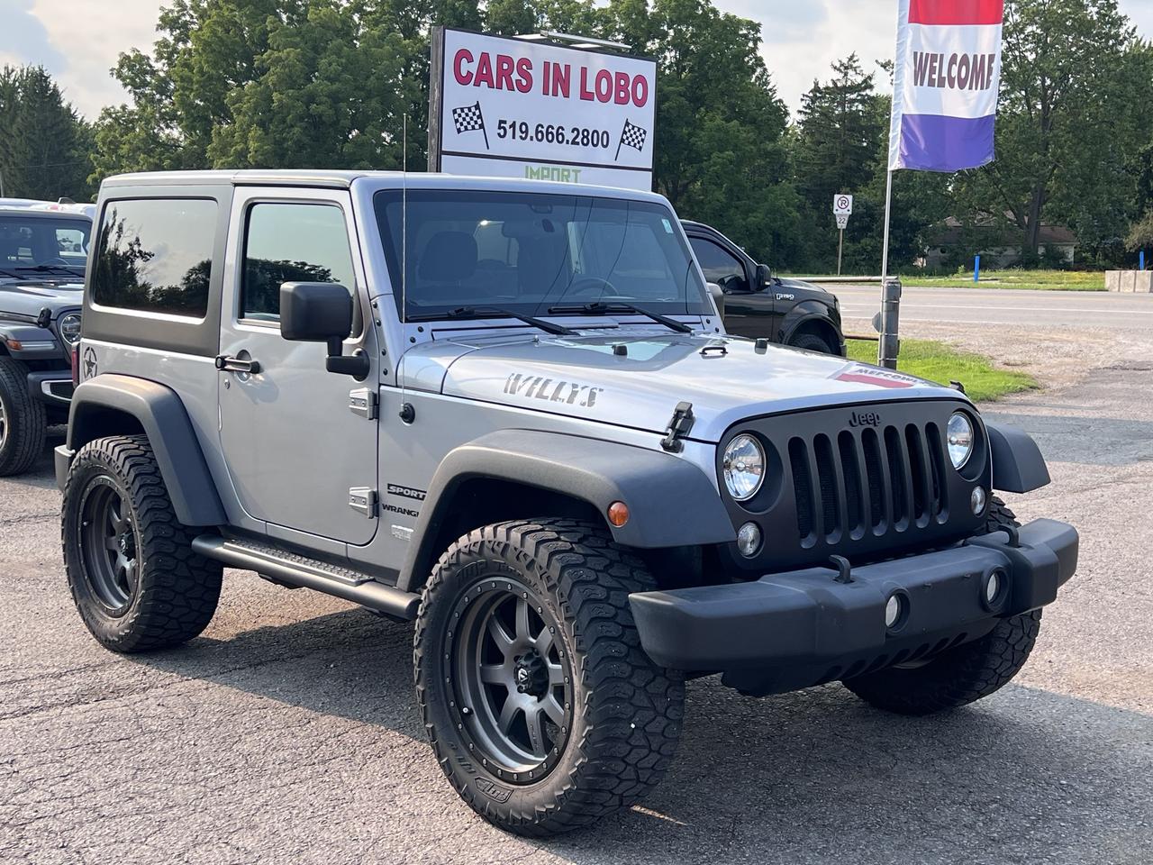 <p>2017 JEEP WRANGLER SPORT 4WD MANUAL! 107KM!!</p><p>Safety inspection included in the full asking price // Carfax available</p><p class=isSelectedEnd>Experience classic Jeep capability with this 2017 Jeep Wrangler, powered by the proven 3.6L V6 and paired with a desirable 6-speed manual<strong>&nbsp;</strong>transmission.&nbsp;Built for adventure, the Wrangler delivers confident 4x4 capability, a rugged design, and the open-air freedom Jeep is known for.</p><p>This Wrangler is a great choice for someone looking for a dependable daily driver, weekend adventure vehicle, or capable off road machine. With its iconic styling, removable top and doors, and legendary Jeep character, it&rsquo;s ready for wherever the road or trail takes you.</p><p>&nbsp;</p><p data-start=139 data-end=305><strong>CARS IN LOBO LTD.&nbsp; &ndash; Your trusted pre-owned vehicle destination!</strong></p><p>&nbsp;</p><p data-start=139 data-end=305><strong>Located at 6355 Egremont Dr, Komoka, ON N0L 1R0 &mdash; just 7 km west of Hyde Park Rd. Heading west on Fanshawe Park Rd as it becomes Egremont Dr, you&rsquo;ll find us at the traffic lights on the corner of Egremont Dr & Narin Rd in Middlesex county township of Lobo.&nbsp;</strong></p><p>&nbsp;</p><p data-start=139 data-end=305><strong>Serving London, Ontario/Middlesex County for over 10 years. A registered member of the UCDA (Used Car Dealers Association of Ontario) and fully licensed with OMVIC (Ontario Motor Vehicle Industry Council).</strong></p><p>&nbsp;</p><hr><p>&nbsp;</p><p data-start=139 data-end=305><strong><span style=font-size: 14pt;>CARS IN LOBO LTD. (Buy - Sell - Trade - Finance)&nbsp; </span><span style=font-size: 14pt;>Office#&nbsp; 519 666 2800 </span><span style=font-size: 14pt;>TEXT# 519 630 6660</span></strong></p><p>&nbsp;</p><hr><p>&nbsp;</p><p data-start=312 data-end=770><strong>- /Quality, locally sourced pre-owned vehicles at a competitive price<br>- /Safety certification Inspection included at the Full Asking Price! (unless listed otherwise)</strong><br><strong>- /We take all trade ins at a competitive & fair value&nbsp;</strong><br><strong>- /We buy cars outright with no purchase&nbsp;necessary</strong><br data-start=352 data-end=355><strong>- /CARFAX reports available on all cars</strong><br data-start=462 data-end=465><strong>- /Extended warranty options available</strong><br data-start=590 data-end=593><strong>- /Financing options available</strong><br data-start=642 data-end=645><strong>- /We register & plate your vehicle for you (Licensing Extra)</strong><br data-start=714 data-end=717><strong>- /No hidden fees. No pressure. Easy going team that is here to help.&nbsp;</strong></p><p>&nbsp;</p><p data-start=777 data-end=908><strong>Message us anytime or feel free to drop by! We are here to help make your next vehicle purchase simple and stress-free. -> OPEN 6 DAYS WEEK MONDAY - SATURDAY&nbsp;</strong></p><p>&nbsp;</p><p data-start=777 data-end=908>&nbsp;</p><p>Continue using AI Cursor?Keep it onTurn Off</p>