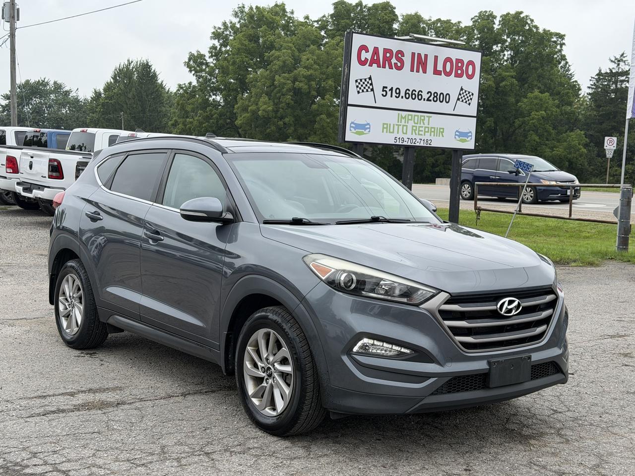 <p>2016 HYUNDAI TUCSON LUXURY ONLY 90XXXKM!</p><p>Safety inspection included in the full asking price // Carfax available&nbsp;</p><p>&nbsp;</p><p data-start=139 data-end=305><strong>CARS IN LOBO LTD.&nbsp; &ndash; Your trusted pre-owned vehicle destination!</strong></p><p>&nbsp;</p><p data-start=139 data-end=305><strong>Located at 6355 Egremont Dr, Komoka, ON N0L 1R0 &mdash; just 7 km west of Hyde Park Rd. Heading west on Fanshawe Park Rd as it becomes Egremont Dr, you&rsquo;ll find us at the traffic lights on the corner of Egremont Dr & Narin Rd in Middlesex county township of Lobo.&nbsp;</strong></p><p>&nbsp;</p><p data-start=139 data-end=305><strong>Serving London, Ontario/Middlesex County for over 10 years. A registered member of the UCDA (Used Car Dealers Association of Ontario) and fully licensed with OMVIC (Ontario Motor Vehicle Industry Council).</strong></p><p>&nbsp;</p><hr><p>&nbsp;</p><p data-start=139 data-end=305><strong><span style=font-size: 14pt;>CARS IN LOBO LTD. (Buy - Sell - Trade - Finance)&nbsp; </span><span style=font-size: 14pt;>Office#&nbsp; 519 666 2800 </span><span style=font-size: 14pt;>TEXT# 519 630 6660</span></strong></p><p>&nbsp;</p><hr><p>&nbsp;</p><p data-start=312 data-end=770><strong>- /Quality, locally sourced pre-owned vehicles at a competitive price<br>- /Safety certification Inspection included at the Full Asking Price! (unless listed otherwise)</strong><br><strong>- /We take all trade ins at a competitive & fair value&nbsp;</strong><br><strong>- /We buy cars outright with no purchase&nbsp;necessary</strong><br data-start=352 data-end=355><strong>- /CARFAX reports available on all cars</strong><br data-start=462 data-end=465><strong>- /Extended warranty options available</strong><br data-start=590 data-end=593><strong>- /Financing options available</strong><br data-start=642 data-end=645><strong>- /We register & plate your vehicle for you (Licensing Extra)</strong><br data-start=714 data-end=717><strong>- /No hidden fees. No pressure. Easy going team that is here to help.&nbsp;</strong></p><p>&nbsp;</p><p data-start=777 data-end=908><strong>Message us anytime or feel free to drop by! We are here to help make your next vehicle purchase simple and stress-free. -> OPEN 6 DAYS WEEK MONDAY - SATURDAY&nbsp;</strong></p><p>&nbsp;</p><p data-start=777 data-end=908>&nbsp;</p>