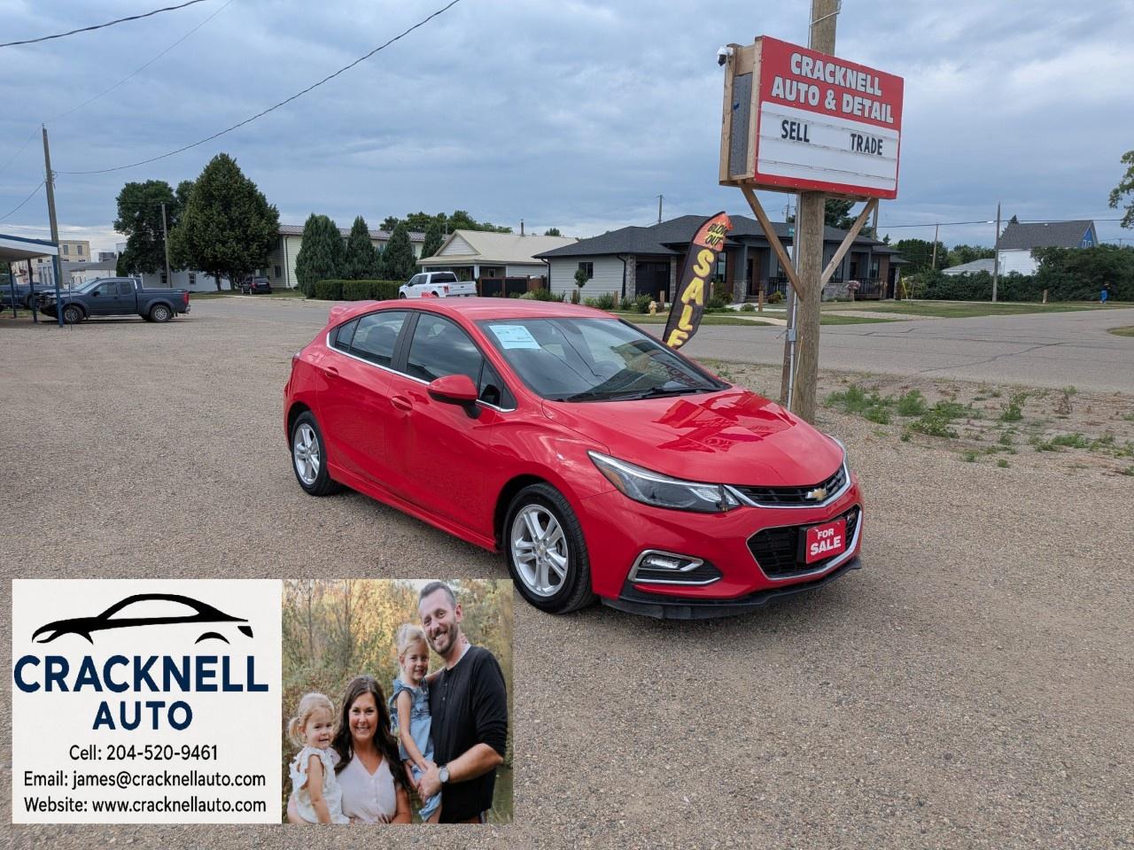 <p><em>2017 Chevrolet Cruze Safetied/ Clean Title -Serviced, and Ready to Hit the Road - $120 Bi-Weekly + Tax</em></p><p><span style=color:rgb( 15 , 15 , 15 )>Located in Carberry, but capable of bringing to Brandon. Priced to Sell! Carfax Available, excellent condition.</span></p><ul><li><p>Fuel-efficient engine delivers a perfect blend of power and economy</p></li><li><p>Bluetooth</p></li><li><p>Winter Wheels included</p></li><li><p>Remote Starter</p></li><li><p>Proximity key</p></li><li><p>Sunroof</p></li><li><p>Parking Sensors</p></li><li><p>Apple Carplay/ Android Auto</p></li><li><p>Back up camera</p></li><li><p>Smooth and responsive handling for agile city driving</p></li><li><p>Alloy wheels</p></li></ul><p>Financing available / Warranty Available /Trades Welcome /<span style=color:rgb( 15 , 15 , 15 )>delivery available.</span></p><p></p><p>Toll-free call/text<u> 204-520-9461</u></p><p></p><p>Dealer #5905</p><p></p><p><strong>Vehicle available for dealer trading, perfect subprime car</strong></p><p></p><p>Treaty cards accepted - 7 Day insurances available meaning you can drive home the same day even if MPI is closed (good for weekends and after hours)</p>