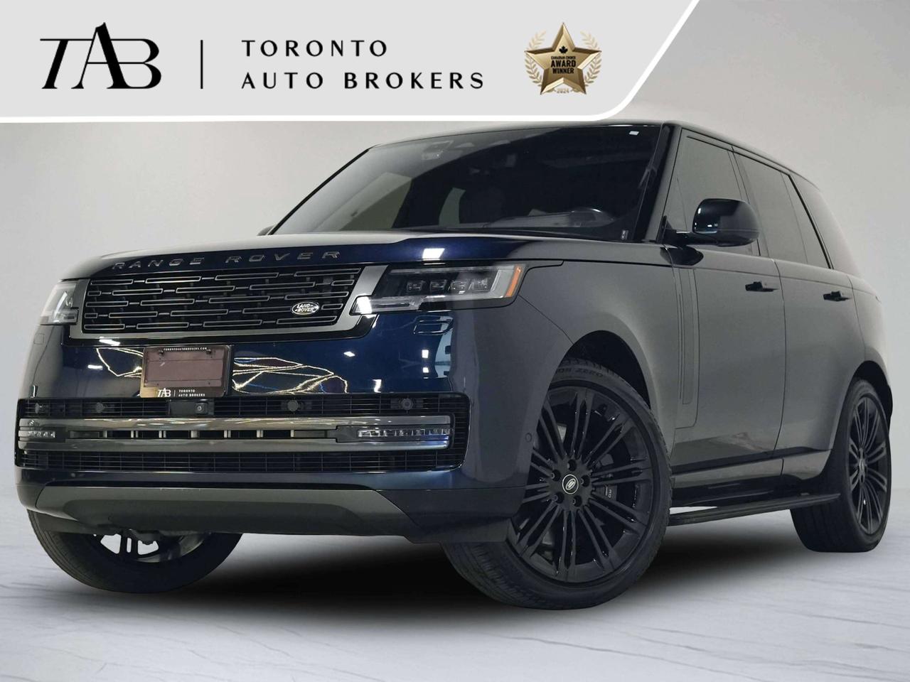 This 2023 Land Rover Range Rover SE is a local Ontario vehicle, offering an exceptional combination of commanding performance, sophisticated luxury, advanced technology, and legendary all-terrain capability. Powered by a potent P530 twin-turbocharged V8 engine and equipped with Land Rover&rsquo;s advanced all-wheel-drive system, the Range Rover delivers effortless power and a remarkably refined driving experience. Featuring a premium Meridian sound system, Head-Up Display, and distinctive 23-inch alloy wheels, this Range Rover provides an exceptionally luxurious cabin with premium materials, advanced technology, and outstanding comfort. 

Key Features:

* P530 Twin-Turbocharged 4.4L V8 Engine
* All-Wheel Drive
* Intelligent Driveline Dynamics
* Terrain Response 2
* Electronic Air Suspension
* 23-Inch Alloy Wheels
* Meridian Premium Audio System
* Head-Up Display
* Panoramic Glass Roof
* Premium Leather Interior
* Heated and Ventilated Front Seats
* Power Front Seats with Memory
* Heated Rear Seats
* Power Tailgate
* 13.1-Inch Touchscreen Infotainment System
* Navigation System
* Apple CarPlay & Android Auto
* Digital Driver Display
* LED Headlights
* Surround View Camera
* Front and Rear Parking Sensors
* Blind Spot Assist
* Lane Keep Assist
* Adaptive Cruise Control

NOW OFFERING 3 MONTH DEFERRED FINANCING PAYMENTS ON APPROVED CREDIT. 

WE OFFER THE BEST FINANCE RATES, AND DONT CHARGE ANY FINANCING FEE 

Looking for a top-rated pre-owned luxury car dealership in the GTA? Look no further than Toronto Auto Brokers (TAB)! Were proud to have won multiple awards, including the 2024 AutoTrader Best Priced Dealer, the 2024 CarGurus Award, the 2025 Top Choice Award, the 2025 Consumer Satisfaction Award, the 2025 Canadian Choice Award, the 2025 Three Best Rated Dealer Award, and many more!

With 30 years of experience serving the Greater Toronto Area, TAB is a respected and trusted name in the pre-owned luxury car industry. Our 30,000 sq.Ft indoor showroom is home to a wide range of luxury vehicles from top brands like BMW, Mercedes-Benz, Audi, Porsche, Land Rover, Jaguar, Aston Martin, Bentley, Maserati, and more. And we dont just serve the GTA, were proud to offer our services to all cities in Canada, including Vancouver, Montreal, Calgary, Edmonton, Winnipeg, Saskatchewan, Halifax, and more.

At TAB, were committed to providing a no-pressure environment and honest work ethics. As a family-owned and operated business, we treat every customer like family and ensure that every interaction is a positive one. Come experience the TAB Lifestyle at its truest form, luxury car buying has never been more enjoyable and exciting!

We offer a variety of services to make your purchase experience as easy and stress-free as possible. From competitive and simple financing and leasing options to extended warranties, aftermarket services, and full history reports on every vehicle, we have everything you need to make an informed decision. We welcome every trade, even if youre just looking to sell your car without buying, and when it comes to financing or leasing, we offer same day approvals, with access to over 50 lenders, including all of the banks in Canada. Feel free to check out your own Equifax credit score without affecting your credit score, simply click on the Equifax tab above and see if you qualify.

Call us today or visit our website to learn more about our inventory and services. And remember, all prices exclude applicable taxes and licensing, and vehicles can be certified at an additional cost of $999.