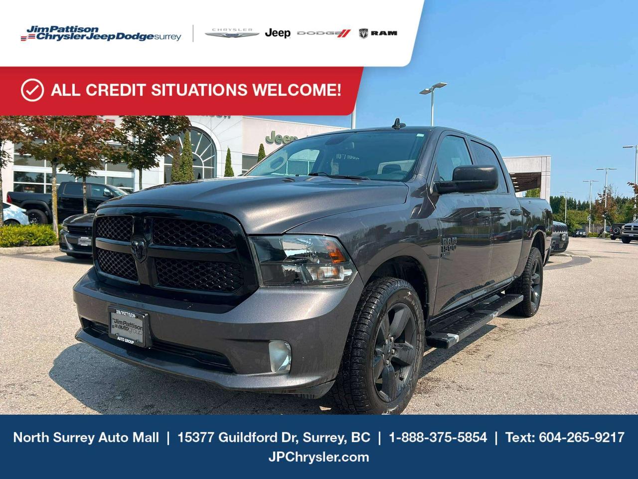 **2021 RAM 1500 Classic V6 Crew Cab 4x4 &ndash; Night Edition**

**$29,995 | 121,917 km | Stock #21Y4058**

This 2021 RAM 1500 Classic Crew Cab 4x4 is finished in **Granite Crystal Metallic** and equipped with the **Night Edition** package.

**Highlights & Options:**

* 3.6L V6
* Crew Cab
* 4x4
* Night Edition
* 20" Semi-Gloss Black aluminum wheels
* Gloss Black grille
* Black headlamp bezels
* Fog lamps
* Tri-fold tonneau cover
* Spray-in bedliner
* Class IV hitch receiver
* 8.4" Uconnect touchscreen
* Apple CarPlay & Android Auto
* SiriusXM
* Dual-zone automatic climate control
* Cloth 40/20/40 split-bench front seat
* Carpet flooring
* Goodyear tires

**$29,995**
**Surrey, BC**
**Stock #21Y4058**

A sharp-looking Night Edition 4x4 with the practicality of a Crew Cab and the features you want for work, hauling, or everyday driving.

**Message us today to book your test drive.**



Price includes documentation fee ($895) and VSA Transaction Levy ($10). Finance placement fee ($595) if applicable, GST and PST are additional. Call 1-877-868-1775! Financing available OAC. D#30394