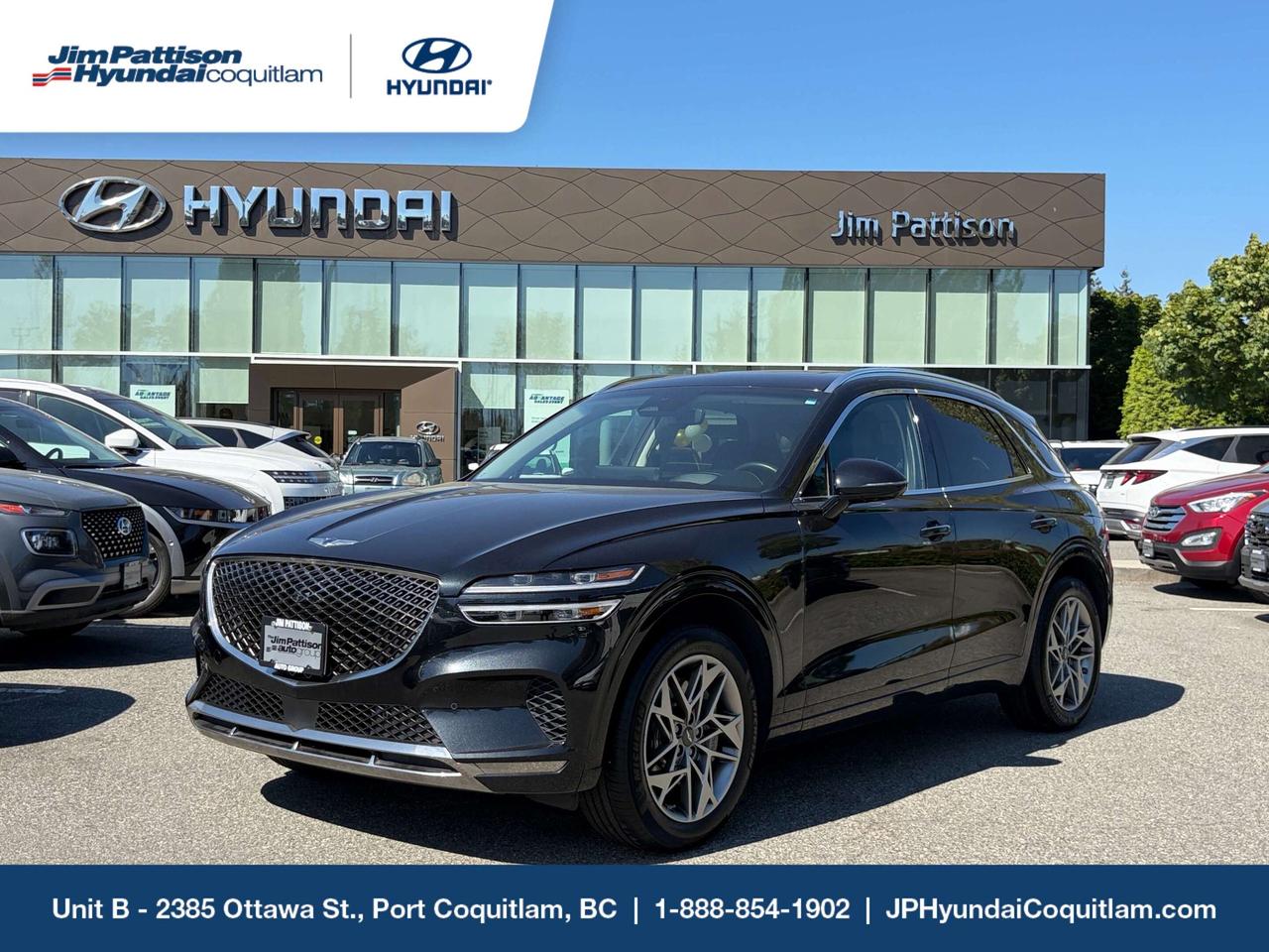 2023 Genesis GV70 2.5T Advanced Plus

This 2023 Genesis GV70 2.5T Advanced Plus is a local, 1-owner vehicle with no accident history and only 45,893 km! Finished in stunning Vik Black, it flawlessly combines performance and luxury with an impressive 300-HP turbocharged engine, All-Wheel Drive, a heads-up display, heated and cooled front seats, a panoramic sunroof, and a back-up camera. Perfect for active lifestyles in the Lower Mainland&mdash;enjoy executive comfort and all-weather confidence wherever you go!

Every one of our pre-owned vehicles comes fully backed by the Jim Pattison Owner Protection Plan, giving you a 30-day powertrain guarantee, a 14-day owner exchange privilege, a comprehensive safety inspection, and a clean CARFAX. Plus, drive with total peace of mind knowing you get your first oil change for only $9.95, and a completely complimentary service & inspection after 12 months!

FINANCING AVAILABLE | GOOD CREDIT, BAD CREDIT, ALL WELCOME!

ALL VEHICLES SAFETY CHECKED.

Jim Pattison Hyundai Coquitlam sells & services new & used vehicles throughout the Lower Mainland. Financing available OAC.

Price includes dealer administration fee ($595) and VSA transaction levy ($10). Finance placement fee ($595) if applicable, GST and PST are additional. D#30242Jim Pattison Hyundai Coquitlam sells & services new & used Hyundai vehicles throughout the Lower Mainland. Financing available OAC 

Price includes dealer administration fee ($595) and VSA transaction levy ($10). Finance placement fee ($595) if applicable, GST and PST are additional. D#30242