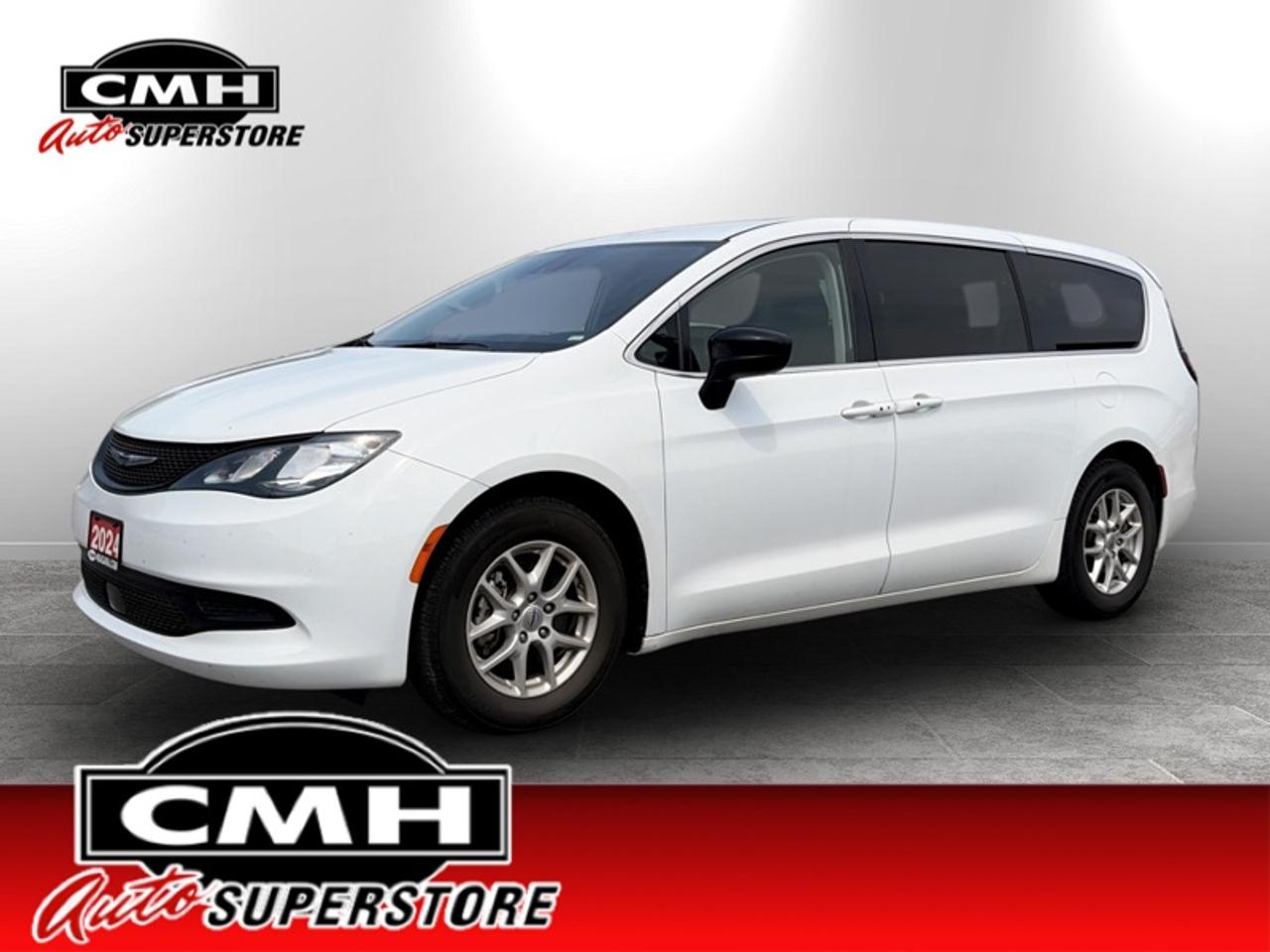 <b>Heated Seats, Apple CarPlay, Android Auto, Heated Steering Wheel, Power Liftgate, Remote Start, Forward Collision Alert, Power Sliding Doors, Aluminum Wheels, Power Mirrors, Rear Camera, SiriusXM</b><br> <br> <br>CMH certifies that all vehicles meet DOUBLE the Ministry standards for Brakes and Tires. The advertised price is the promotional financing price. For all other methods of payment, the selling price is $500 higher.<br><br> <br>This 2024 Chrysler Grand Caravan is for sale today.<br> <br>Enjoy the comfortable cabin experience and an elevated level of utility in this Chrysler Grand Caravan. Its designed to help keep you safely on the road and comes loaded with a long list of advanced safety features. Whether you need tons of practical space for family and friends or gear, the Chrysler Grand Caravan has room for it all.<br> <br>This van has 46,949 km. Its Bright White in colour. It has an Automatic transmission and is powered by a 287HP 3.6L V6 Cylinder Engine. <br> <br> Our Grand Caravans trim level is SXT. This ideal family hauler is stacked with amazing standard features such as heated front seats with power adjustment and lumbar support, 2nd row captains chairs, 60-40 split folding 3rd row bench seats, a heated TechnoLeather synthetic leather steering wheel, dual-zone front air conditioning, power sliding rear doors, and a power liftgate for rear cargo access. Connectivity is handled via a 7-inch display powered by Uconnect 5, with Apple CarPlay and Android Auto compatibility, SiriusXM satellite radio, an integrated center stack radio, and USB mobile projection. Additional features also include forward collision warning with active braking, remote engine start, front and rear cupholders, and even more.<br> To view the original window sticker for this vehicle view this <a href=http://www.chrysler.com/hostd/windowsticker/getWindowStickerPdf.do?vin=2C4RC1ZG3RR107261 target=_blank>http://www.chrysler.com/hostd/windowsticker/getWindowStickerPdf.do?vin=2C4RC1ZG3RR107261</a>. <br/><br> <br>To apply right now for financing use this link: <a href=https://www.cmhniagara.com/financing/ target=_blank>https://www.cmhniagara.com/financing/</a><br> <br/><br>**PLEASE NOTE:** The functionality and condition of any accessories and aftermarket parts are not guaranteed by CMH Auto Superstore. Examples of such items include, but are not limited to: tonneau covers, radios, cameras, remote starts, vent visors, roof racks, winches, light bars, headlights/tail lights, center caps, running boards, etc. If an aftermarket part is safety-related and found to be defective, it will be replaced by a factory option.<br><b>**CMH Auto Superstore reserves the right to choose to repair, modify, or replace all aftermarket parts (example  headlights) or accessories at its sole discretion.**</b><br><br>Trade-ins are welcome! Financing available OAC ! Price INCLUDES a valid safety certificate! Price INCLUDES a 60-day limited warranty on all vehicles except classic or vintage cars. CMH is a Full Disclosure dealer with no hidden fees. We are a family-owned and operated business for over 30 years! o~o