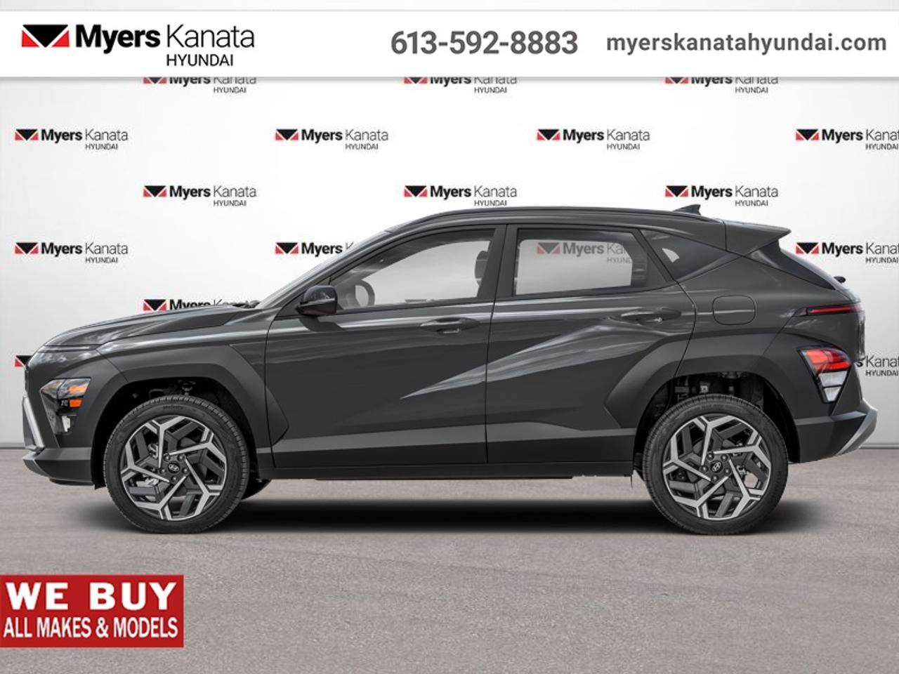 Hello. This rugged 2027 Hyundai Kona Preferred is for sale now in Kanata. This Ecotronic Grey SUV has an Automatic transmission and is powered by a 147HP 2.0L 4 Cylinder Engine. <br> <br> Our Konas trim level is Preferred.<br><br> <br>To apply right now for financing use this link: <a href=https://www.myerskanatahyundai.com/finance/ target=_blank>https://www.myerskanatahyundai.com/finance/</a><br> <br/>5.99% financing for 96 months. <br> Buy this vehicle now for the lowest weekly payment of <b>$121.10</b> with $0 down for 96 months @ 5.99% APR O.A.C. ( Plus applicable taxes - $2596 and licensing fees **Rebates may not be applicable on all purchase types [cash, lease, or finance]. Eligibility and conditions may vary. Please see dealer for full details and confirmation of eligibility. ). Incentives expire 2026-08-31. See dealer for details. <br><br>This vehicle is located at Myers Kanata Hyundai 400-2500 Palladium Dr Kanata, Ontario. <br><br> Come by and check out our fleet of 30+ used cars and trucks and 190+ new cars and trucks for sale in Kanata.  o~o