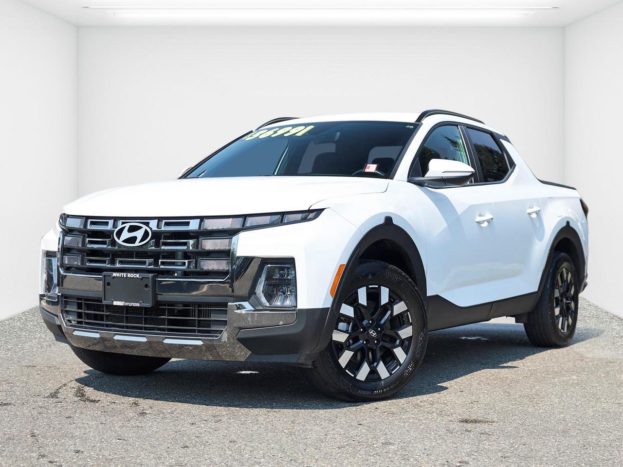 Certified Pre-Owned | No Accidents | AWD | Preferred Trim | 2.5L Engine | Open Bed Versatility | Heated Seats | Apple CarPlay & Android Auto | Low KM<br><br>2025 Hyundai Santa Cruz Preferred AWD<br><br>This 2025 Hyundai Santa Cruz Preferred AWD is now available at White Rock Hyundai, offering the comfort of an SUV with the added versatility of an open bed. Finished in Atlas White and powered by a 2.5L 4-cylinder engine paired with SHIFTRONIC all-wheel drive, this Santa Cruz delivers smooth everyday performance and confident traction for driving through White Rock, South Surrey, Surrey, Delta, Langley, and Vancouver.<br><br>With 42,800 kilometres, no accidents reported, and Certified Pre-Owned status, this Hyundai Santa Cruz Preferred stands out as a smart choice for drivers wanting something practical, unique, and easy to live with. Well-equipped with features such as heated seats, Apple CarPlay, Android Auto, backup camera, Bluetooth, Hyundai safety technology, and flexible cargo capability, it offers a strong mix of comfort and utility. If youre searching for a used Hyundai Santa Cruz for sale in White Rock, this CPO AWD sport adventure vehicle is a great option.<br><br>Why Buy From White Rock Hyundai?<br>* 7x Hyundai Presidents Award of Merit Winner<br>* 3x Consumer Choice Award for Business Excellence<br>* AutoTrader Dealer of the Year<br><br>M-Promise Certified Pre-Owned ($995 value) includes:<br>* 30-day / 2,000 km Exchange Program<br>* 3-day / 300 km Money Back Guarantee<br>* Comprehensive 144-Point Mechanical Inspection<br>* Full Synthetic Oil Change<br>* BC Verified CARFAX<br>* Minimum 6 Month Powertrain Warranty<br><br>Hyundai Certified Pre-Owned Benefits<br>* 144-Point Inspection<br>* CARFAX Vehicle History Report<br>* Transferable 6-Year / 120,000 km Powertrain Limited Warranty (This is an additional 1 year/20, 000 km beyond the original factory warranty)<br>* 1 Year 24-Hour Roadside Assistance<br>* Preferred Financing Rates Available OAC<br>* 30-Day / 2,000 km Exchange Privilege<br><br>Buy with confidence at White Rock Hyundai. Our vehicles are priced competitively based on market demand, condition, and kilometres to give our customers a transparent and hassle-free buying experience.<br><br>Visit White Rock Hyundai today to test drive this 2025 Hyundai Santa Cruz Preferred AWD. We proudly serve drivers in White Rock, South Surrey, Surrey, Delta, Langley, and Vancouver with quality pre-owned vehicles and a professional, no-pressure experience.<br><br>Contact our team today to confirm availability, explore financing options, and reserve this vehicle.<br><br>*Advertised price reflects the financing purchase price. Cash purchase price is $1,000 higher than the advertised financing price. Financing is subject to approved credit. All vehicle purchases are subject to a $799 administration fee. Dealer #31129.