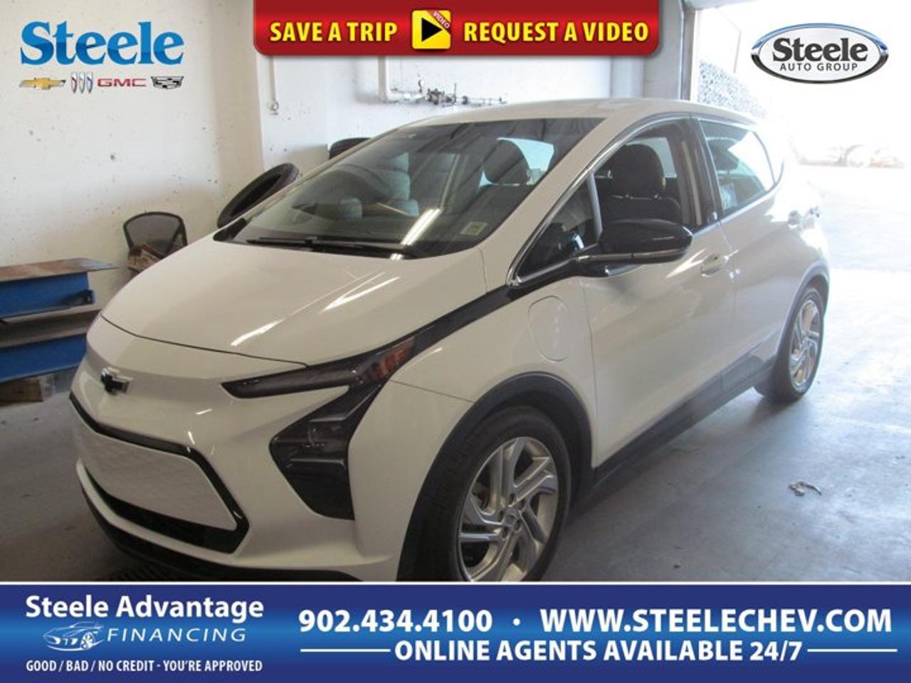 Experience fully electric driving in this used 2022 Chevrolet Bolt EV 1LT at Steele Chevrolet Buick GMC in Dartmouth. This four-door hatchback blends practical size, smooth power, and impressive range for daily commuting and weekend travel. With 79,952 km and front-wheel drive, it delivers efficient, quiet motoring with the easy feel of an automatic transmission.The 2022 Chevrolet Bolt EV 1LT stands out for its smart packaging and all-electric design. It offers instant torque, simple charging routines, and a roomy cabin that makes every trip more enjoyable. For drivers ready to leave fuel stops behind, this fully electric Chevrolet is a practical and modern choice.FEATURES OF THE Bolt EV 1LTFully electric hatchback with practical versatilityAutomatic driving feel with instant responseFour-door layout for easy daily useFront-wheel drive for confident road mannersELECTRIC VEHICLE FEATURESFully electric driving with impressive rangeInstant torque for quick city accelerationRegenerative braking helps recover driving energyQuiet operation for relaxed daily commutingADVANCED SAFETY FEATURESRear vision camera aids parking confidenceTen airbags support occupant peace of mindStabiliTrak helps maintain control in turnsTeen Driver settings encourage safer habitsPERFORMANCE AND EFFICIENCYElectric motor delivers immediate smooth powerSingle-speed automatic style operation feels seamlessFront-wheel drive supports predictable handling balanceZero tailpipe emissions for cleaner drivingCOMFORT AND CONVENIENCEFour doors make passenger access simpleSpacious cabin supports everyday driving comfortHatchback design helps loading larger itemsCompact size assists urban parking easeTECHNOLOGY AND CONNECTIVITYDigital displays present clear driving informationUser-friendly infotainment supports daily convenienceCharging data helps plan electric travelModern controls feel simple and intuitiveCARGO SPACERear hatch opens wide for loadingFlexible area suits groceries and gearCabin layout maximizes usable interior roomRear seatbacks expand cargo possibilitiesAWARDS & RECOGNITIONSNorth American Car of the Year, 2017Best Electric Vehicle, Automobile Journalists Association of Canada, 2017WHAT OTHER OWNERS LIKEImpressive electric range for daily drivingQuick acceleration from instant electric torqueEasy manoeuvrability in busy city trafficPractical hatchback space for everyday needsThis 2022 Chevrolet Bolt EV 1LT is built for drivers who want the benefits of fully electric ownership without giving up practicality. Its compact footprint makes it easy to park in the city, while the hatchback body style adds welcome flexibility for shopping bags, sports gear, and travel essentials. The electric powertrain also delivers a smooth, refined feel that suits both short errands and longer drives.Because this Chevrolet Bolt EV 1LT is fully electric, it offers a different kind of everyday convenience. Charging at home or at public stations can fit naturally into your routine, and the instant response from the electric motor makes merging and passing feel confident. The quiet cabin also adds to the calm, modern character of this vehicle.For many drivers, the appeal of the 2022 Chevrolet Bolt EV 1LT starts with efficiency and grows with every kilometre. There are no fuel stops to plan around, and the strong electric range helps reduce range anxiety for many daily driving needs. Its front-wheel-drive setup also gives it stable, predictable road behaviour in changing conditions.Inside, this used Bolt EV 1LT focuses on function and ease of use. The layout is designed to help the driver stay informed, with clear displays and straightforward controls. Passenger access is easy through four doors, and the rear cargo area gives this fully electric Chevrolet the versatility needed for life in Dartmouth and beyond.If you want a used fully electric vehicle that combines practical size, impressive range, and everyday usability, this 2022 Chevrolet Bolt EV 1LT deserves a close look. It is a smart fit for commuters, small families, and anyone ready to enjoy the benefits of electric driving with the confidence of a well-known Chevrolet design.This 2022 Chevrolet Bolt EV 1LTs VIN is: 1G1FW6S03N4122062 .